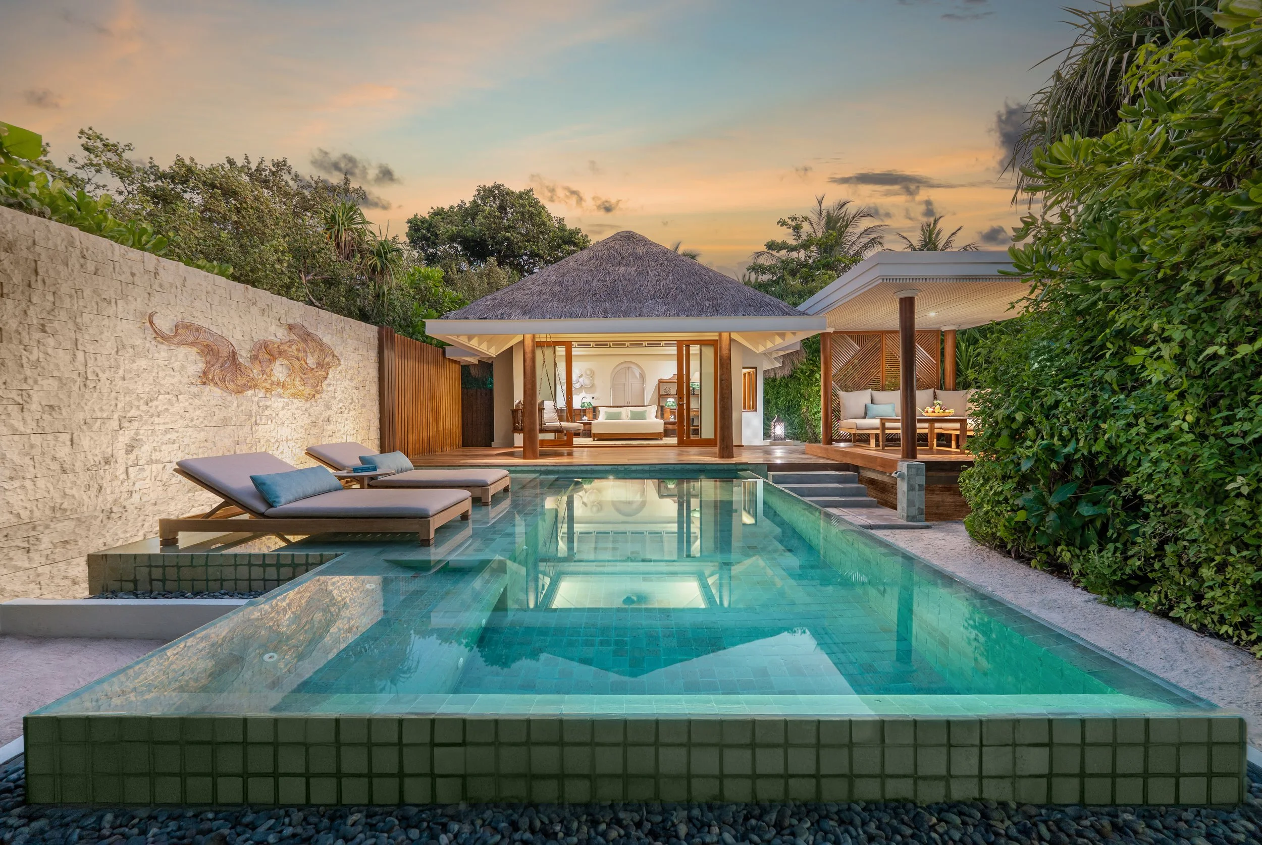 Beach Pool Villa Dusk - Anantara Kihavah Maldives Villas