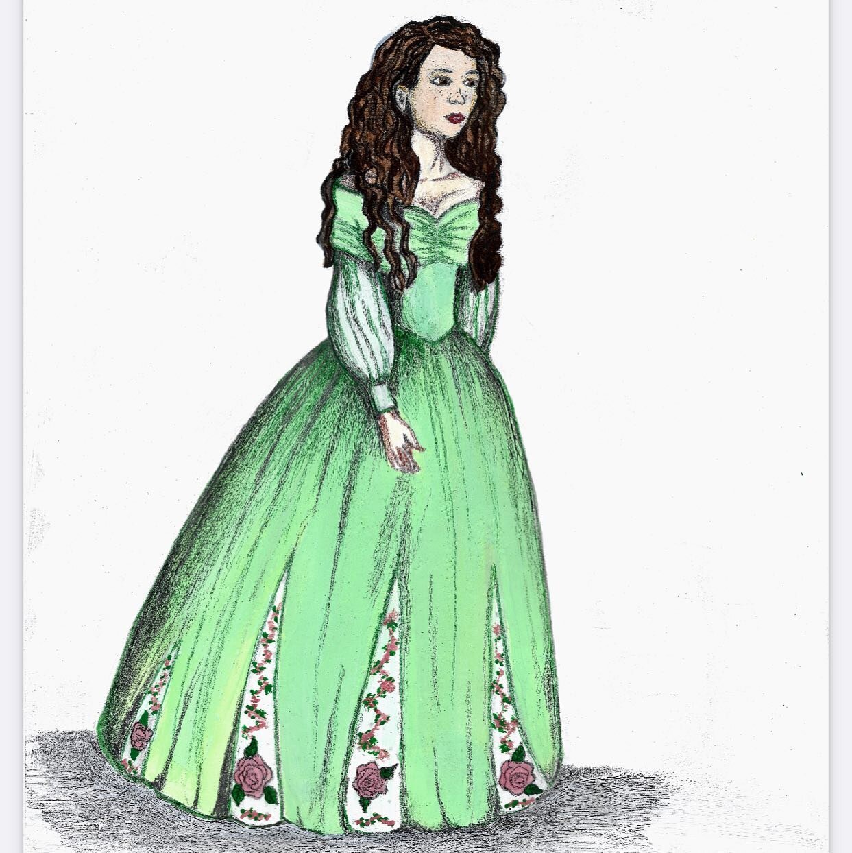 Look what my sister drew for me! This is her beautiful rendition of Emily from NEVER BLOW A KISS, the brave, cheeky, and dagger-wielding governess in Book #1 of the Secret Society of Governess Spies series. Can you believe it&rsquo;s coming out in ju