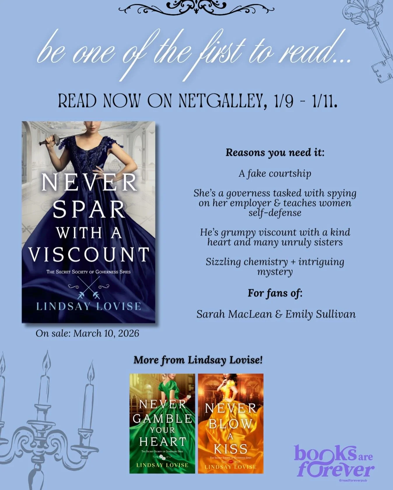 It&rsquo;s the last day of the &ldquo;read now&rdquo; weekend, so if you want to read the ARC of Never Spar with a Viscount, head over to Netgalley! 💙💙