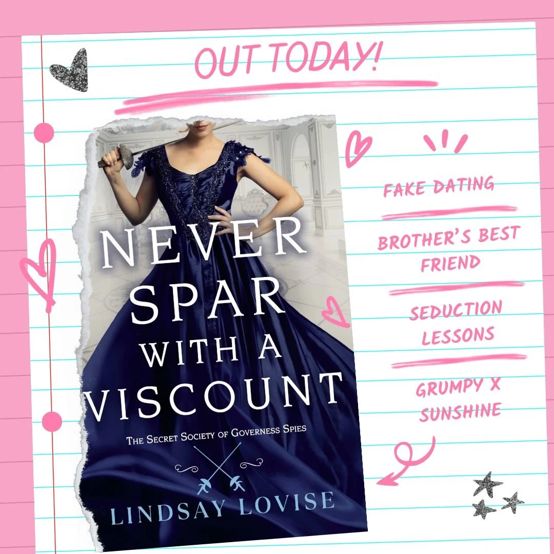 NEVER SPAR WITH A VISCOUNT is out today!!!🤺🤺

I can&rsquo;t tell you how excited I am that Ivy &amp; Owen&rsquo;s story releases today. I&rsquo;ve been really pleasantly surprised by early reader reactions. Is it possible that when I put every hist