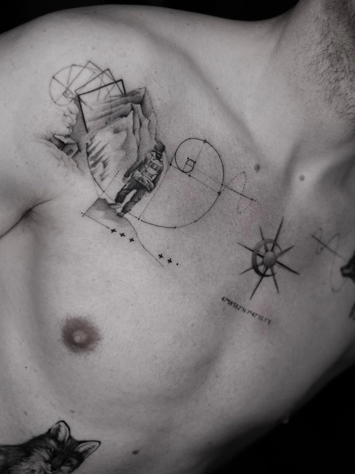 SWIPE! Thank you so much brother ✨ one of my favourite chest sessions. 
OPEN BOOKS Q1 
www.DANUVUE.com
.
#danuvue #munich #tattoo #chest