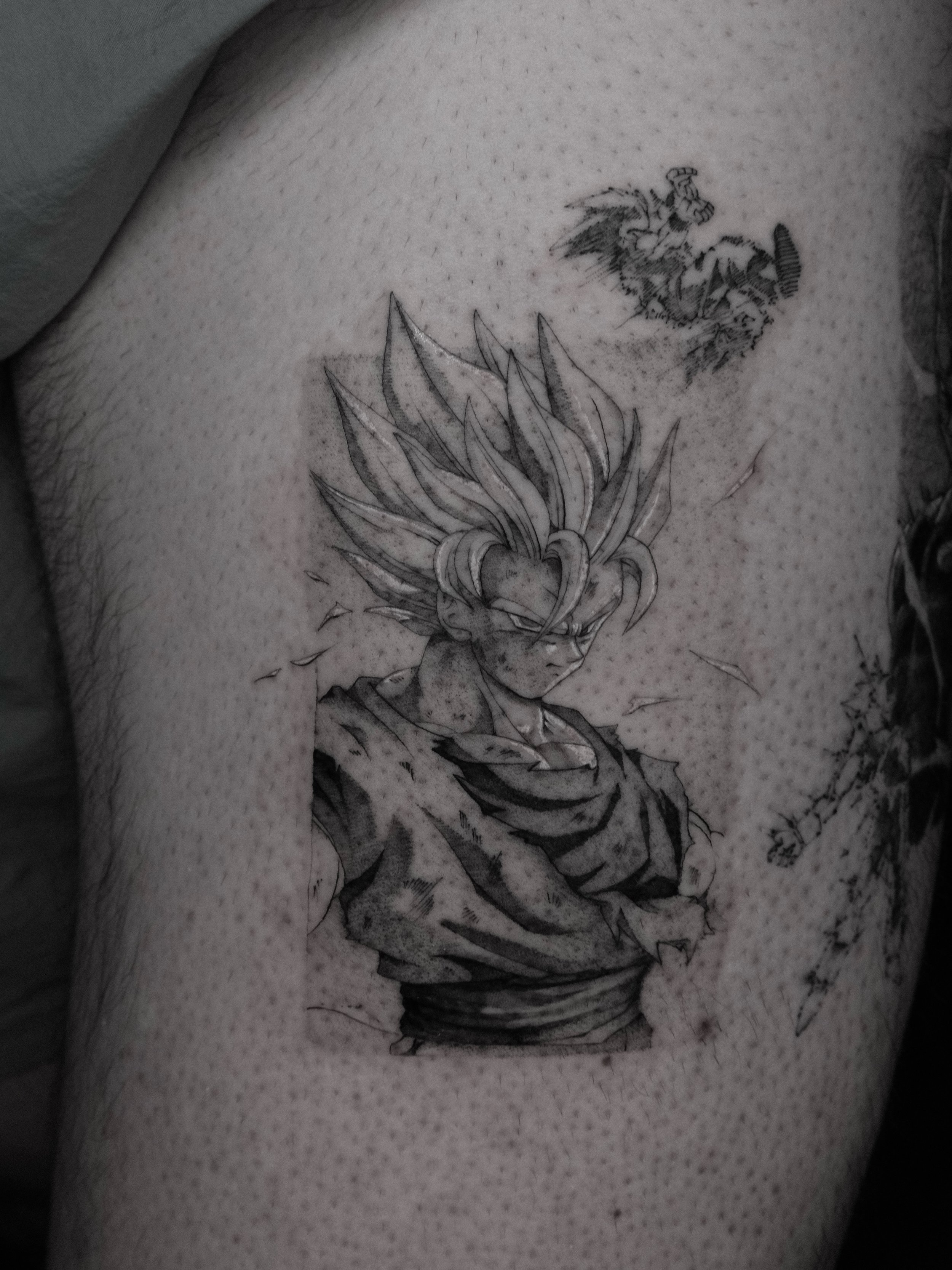Where are all my friends from the 90s who are now dads and moms and have forgotten that we used to want to be Saiyans?
Didn&rsquo;t make it?
Its time for your comfort TTT 
.
#dbz #songoku #ssj #tattoo #anime