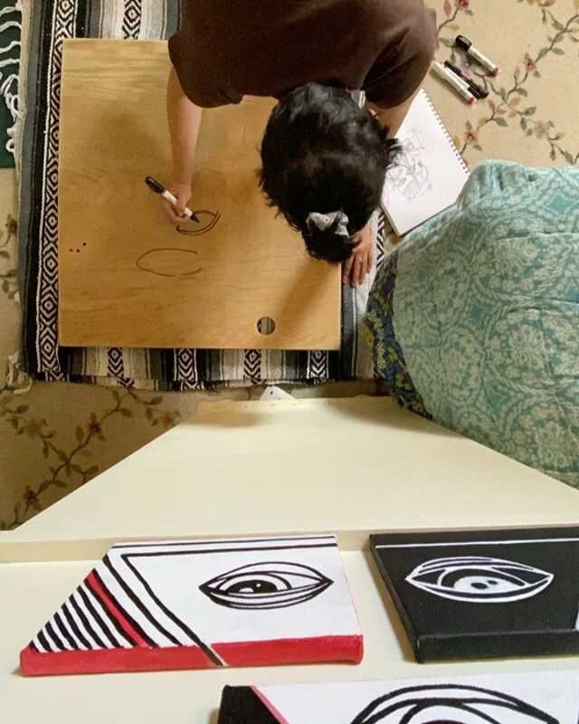 my first time-lapse, brought to you by quarantine 
the method to my madness .. ..
#quarantine #stayhome #safeandsane #create #corona #saferathome #longbeach #art #crazy