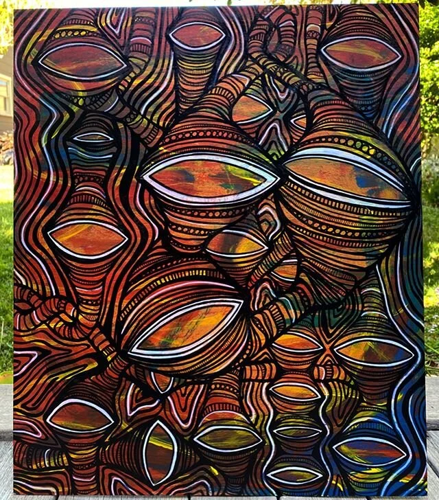 KEEP CREATING! KEEP CREATING! . . . 
I&rsquo;ve been having a creative block recently so yesterday i decided to paint with no intention, no judgment, and to come back to the reason i love art. This is what i came up with.. i luv it
.. what&rsquo;s yo