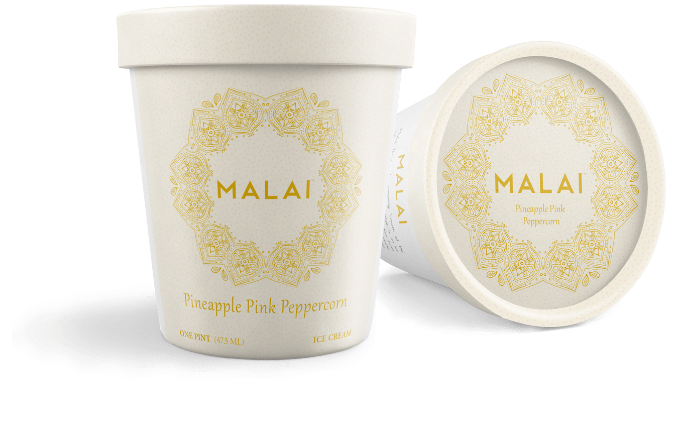 Pineapple Pink Peppercorn DairyFree Ice Cream — Malai