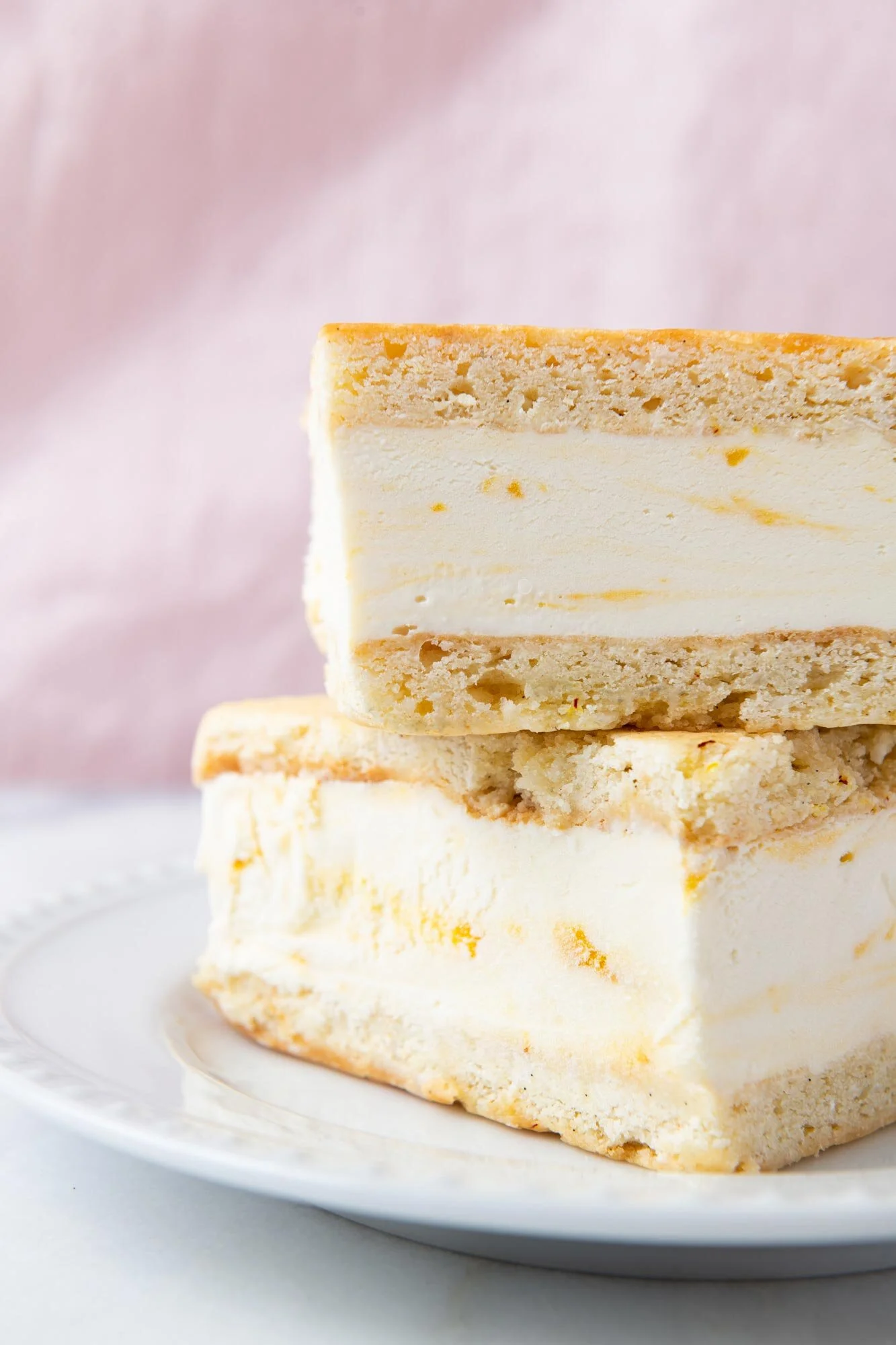 Coconut Saffron Cookie and Mango &amp; Cream Ice Cream Sandwiches