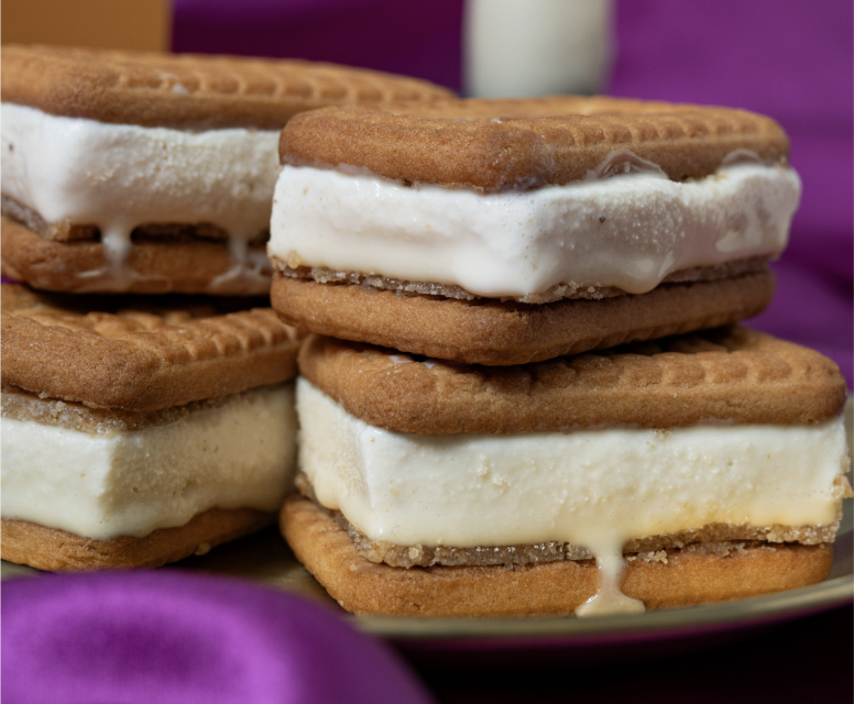 Indian Tea Biscuit &amp; Masala Chai Ice Cream Sandwiches