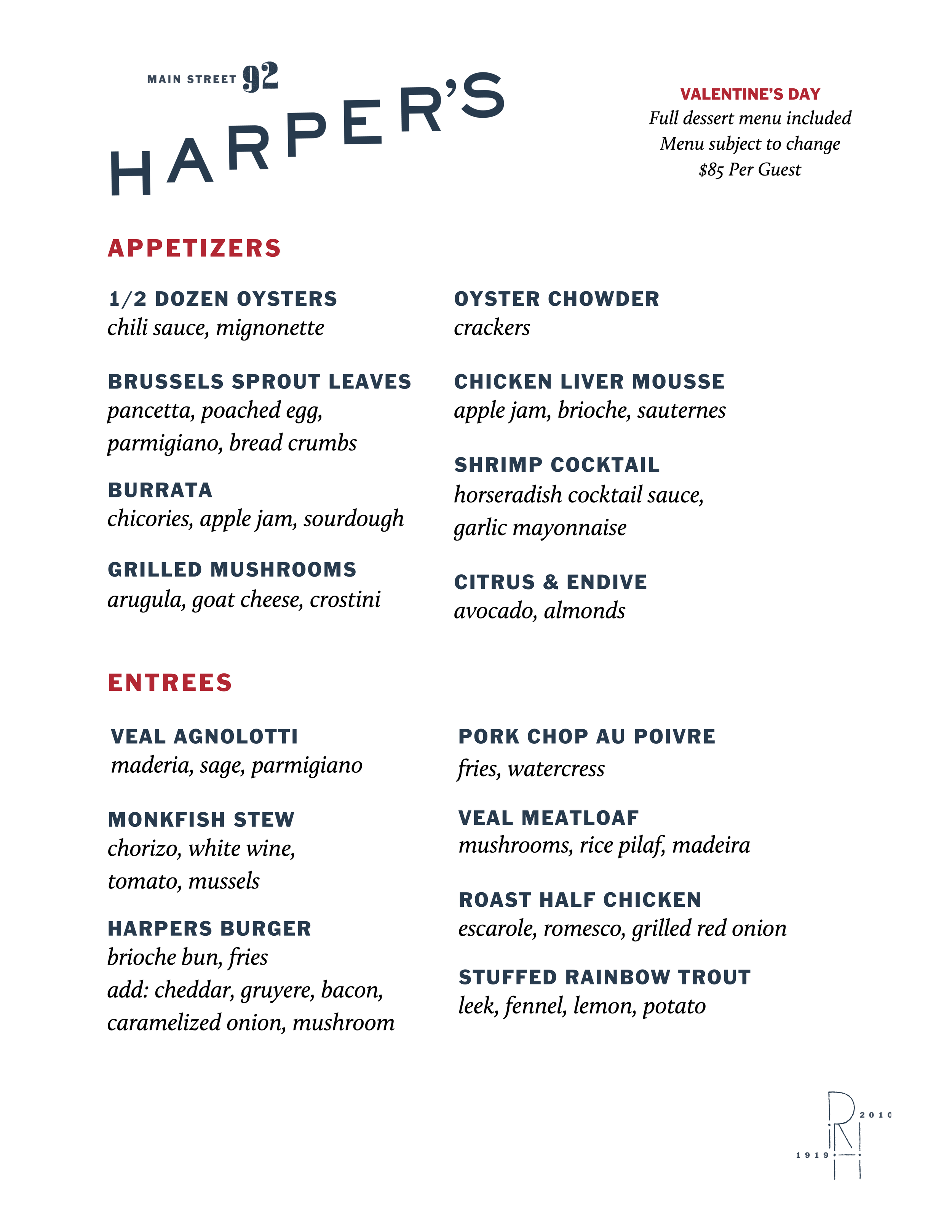 Harper S Restaurant And Bar 92 Main
