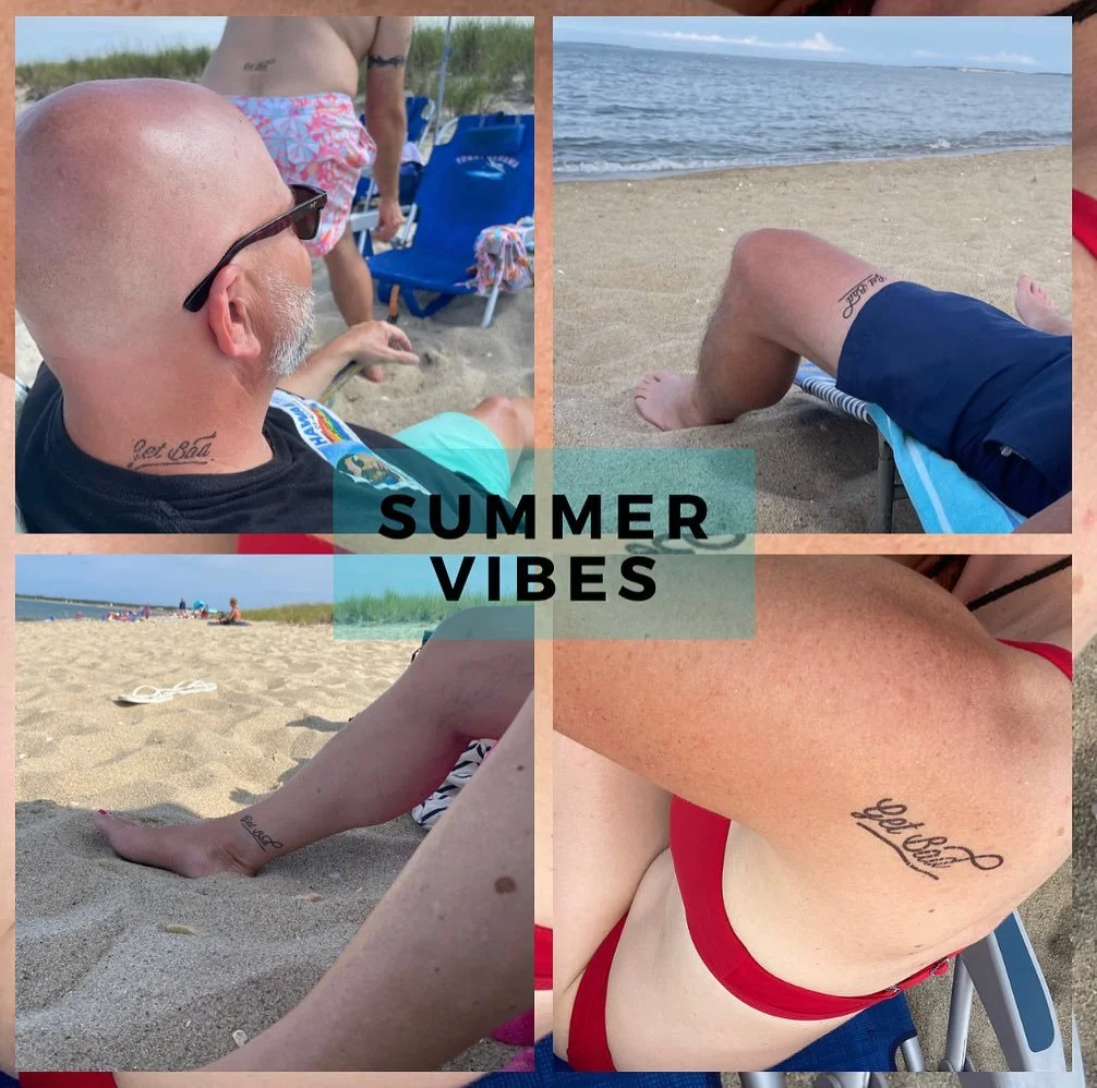 Brewery and beach fun with friends is always a great way to spend a day on the Vineyard #getbad #badmarthasbrewery #trampstamp #friendship