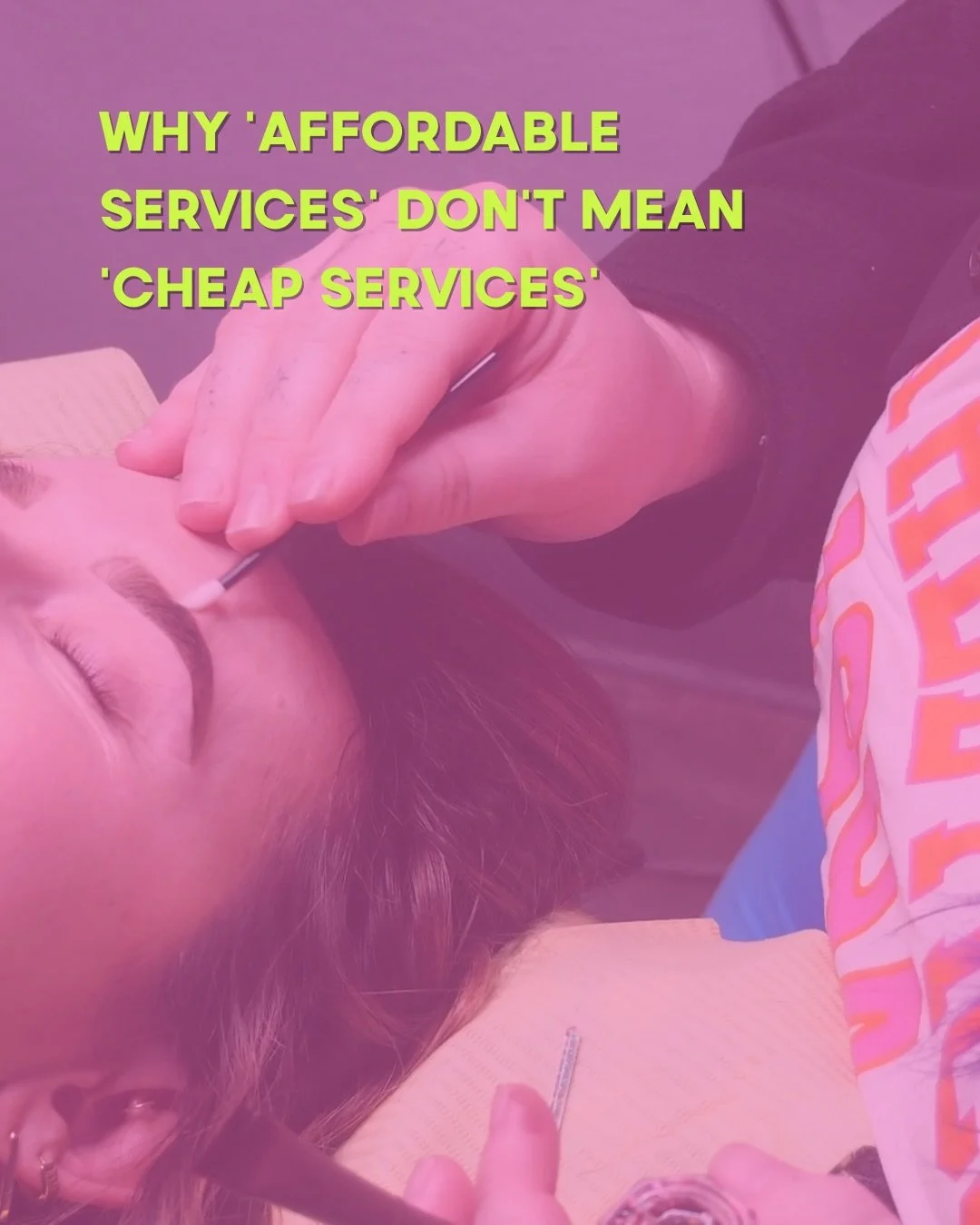There&rsquo;s a big misconception in the beauty industry that higher price = higher quality.
But in reality, luxury is about intention, experience, and skill &mdash; not just cost.

✨ Affordable services can still be elevated
Brow threading is a perf