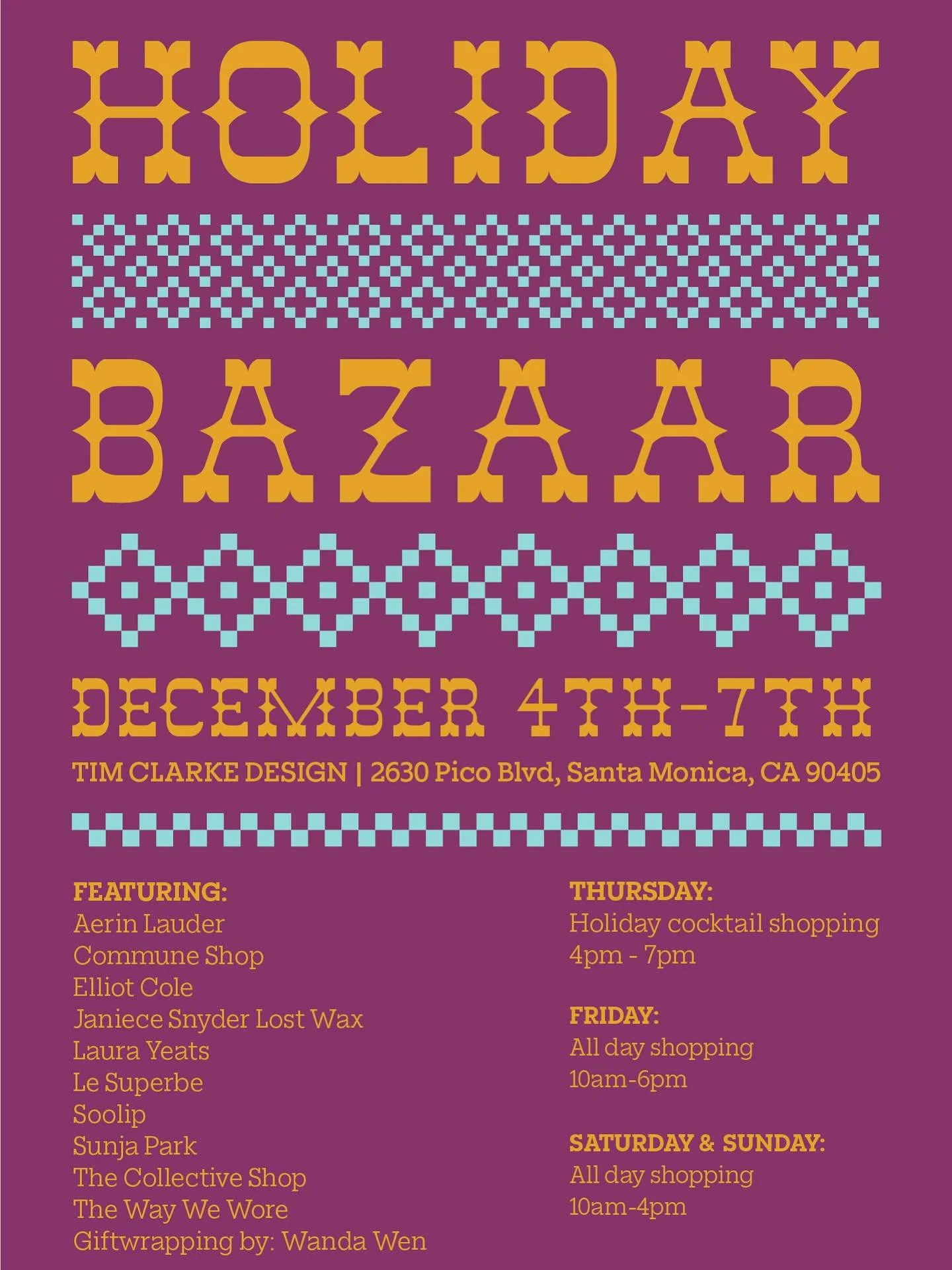 Holiday bazaar!
@timclarkedesign