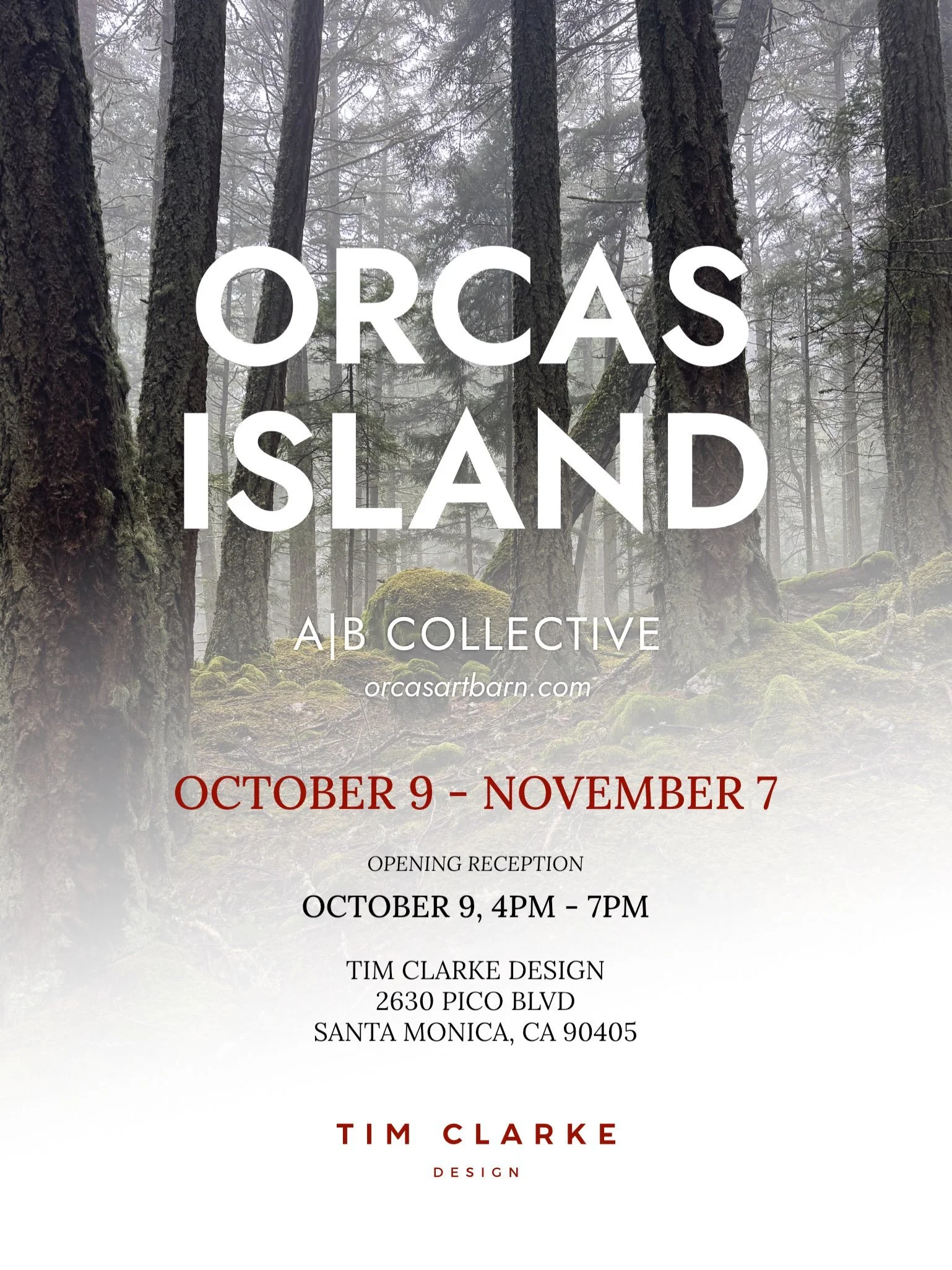Orcas Island in Santa Monica!
We will be at Tim Clarke Design from October 9 through November 7
Opening reception, October 9, 4-7 PM

Tim Clarke Design
2630 Pico Blvd.
Santa Monica, CA 90405