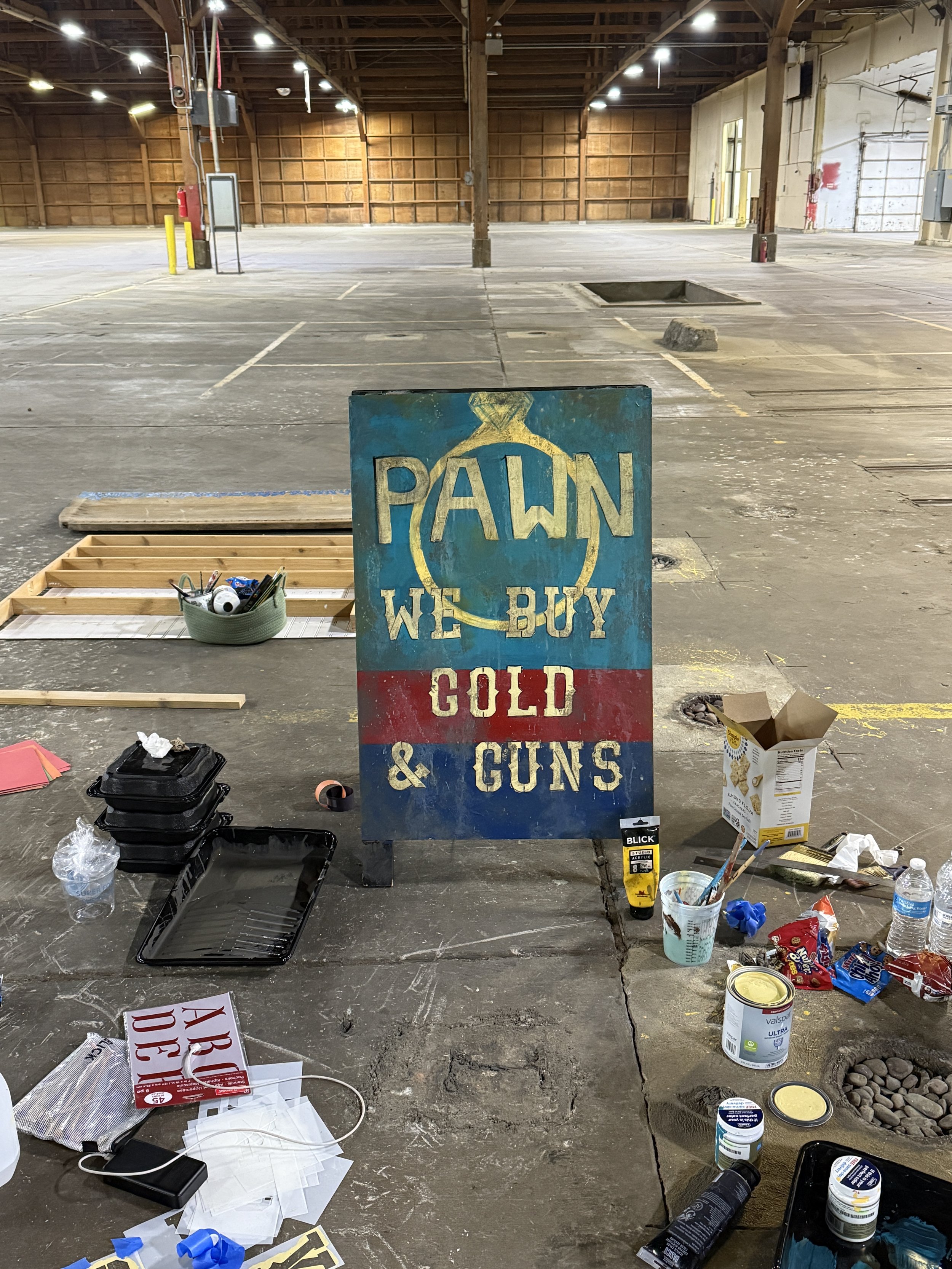  EXT PAWN SHOP - CUSTOM PAINTED SIGNAGE 