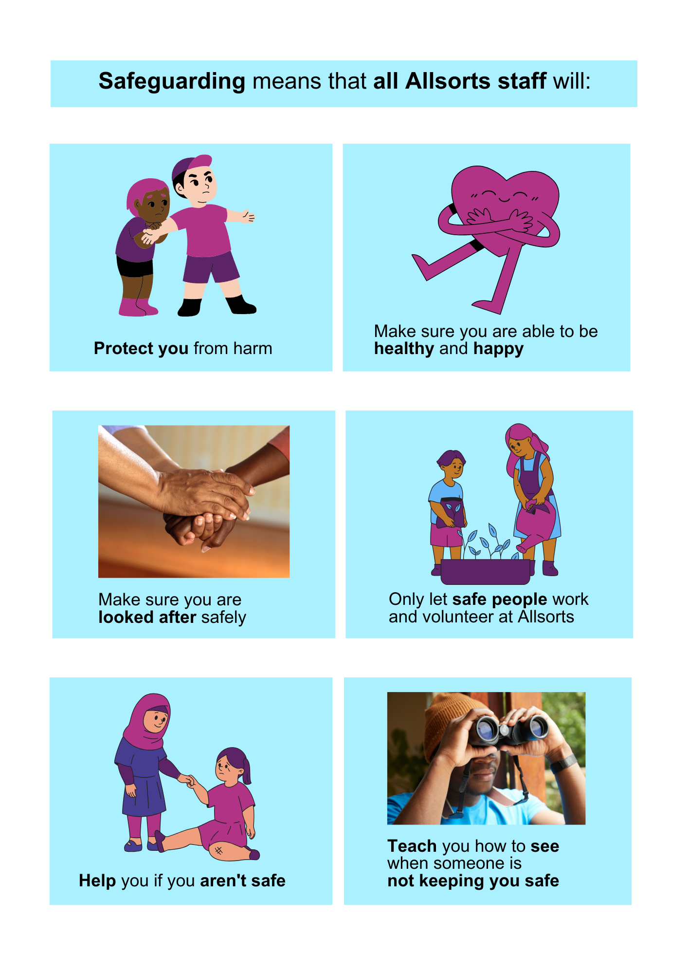 Pages from Easy Read Safeguarding Policy