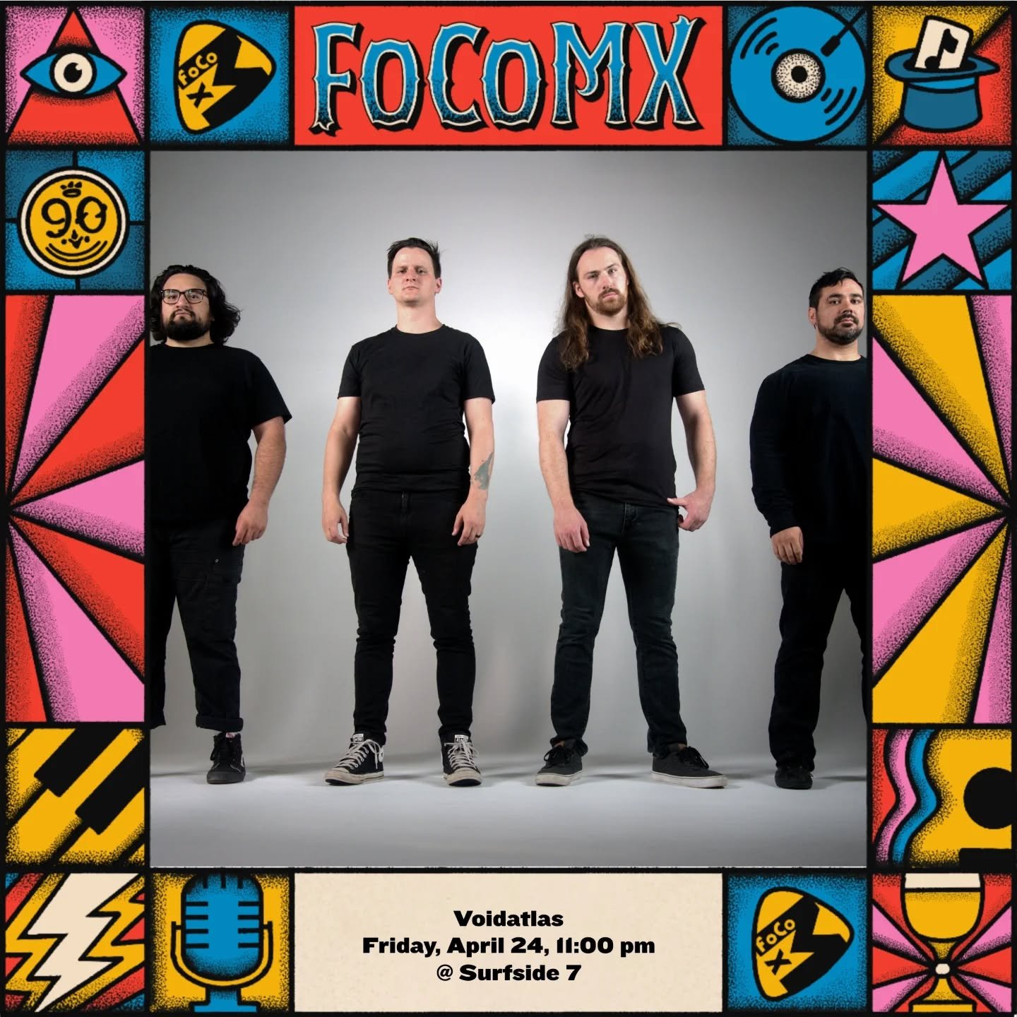 @focomx you're up next!

We're stoked for our first ever festival performance, especially since we're rejoining our homies @angelsinelectricchairs on the same stage!

Friday, April 24th at 11p at @surfside_7

#voidatlas #focomx #progmetalcore #musicf