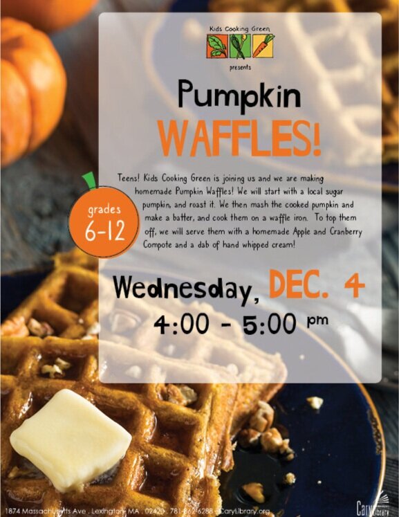  Poster for pumpkin waffles event 