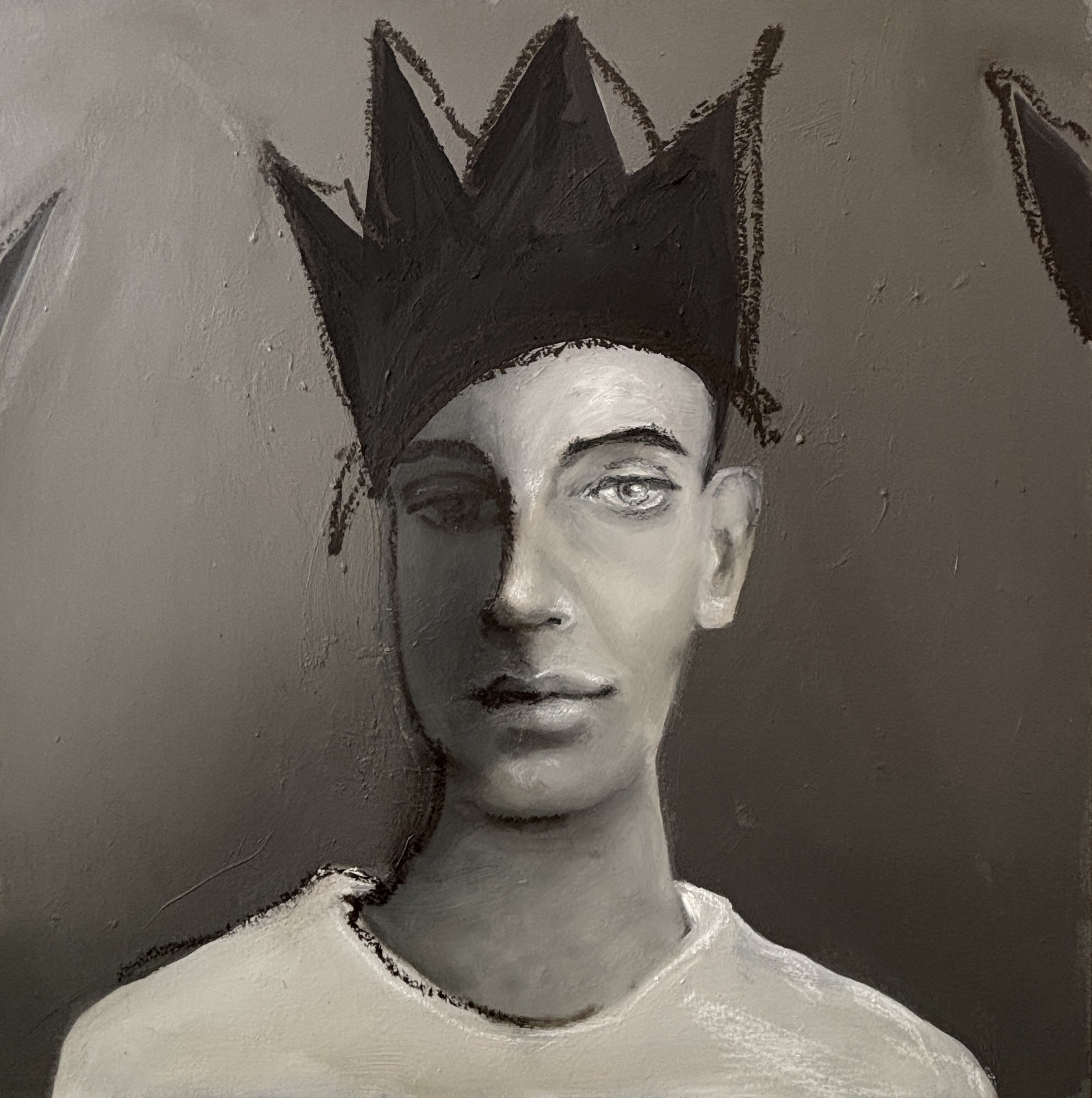 Fetch Me a Crown. 12x12".  oil on panel.