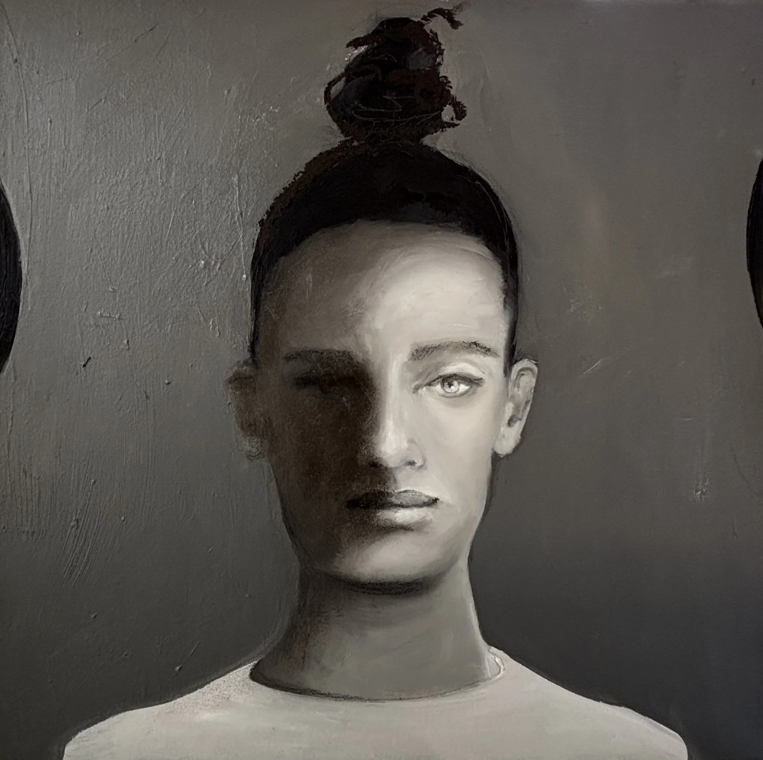 Peel Me A Grape. 12x12". oil on panel.