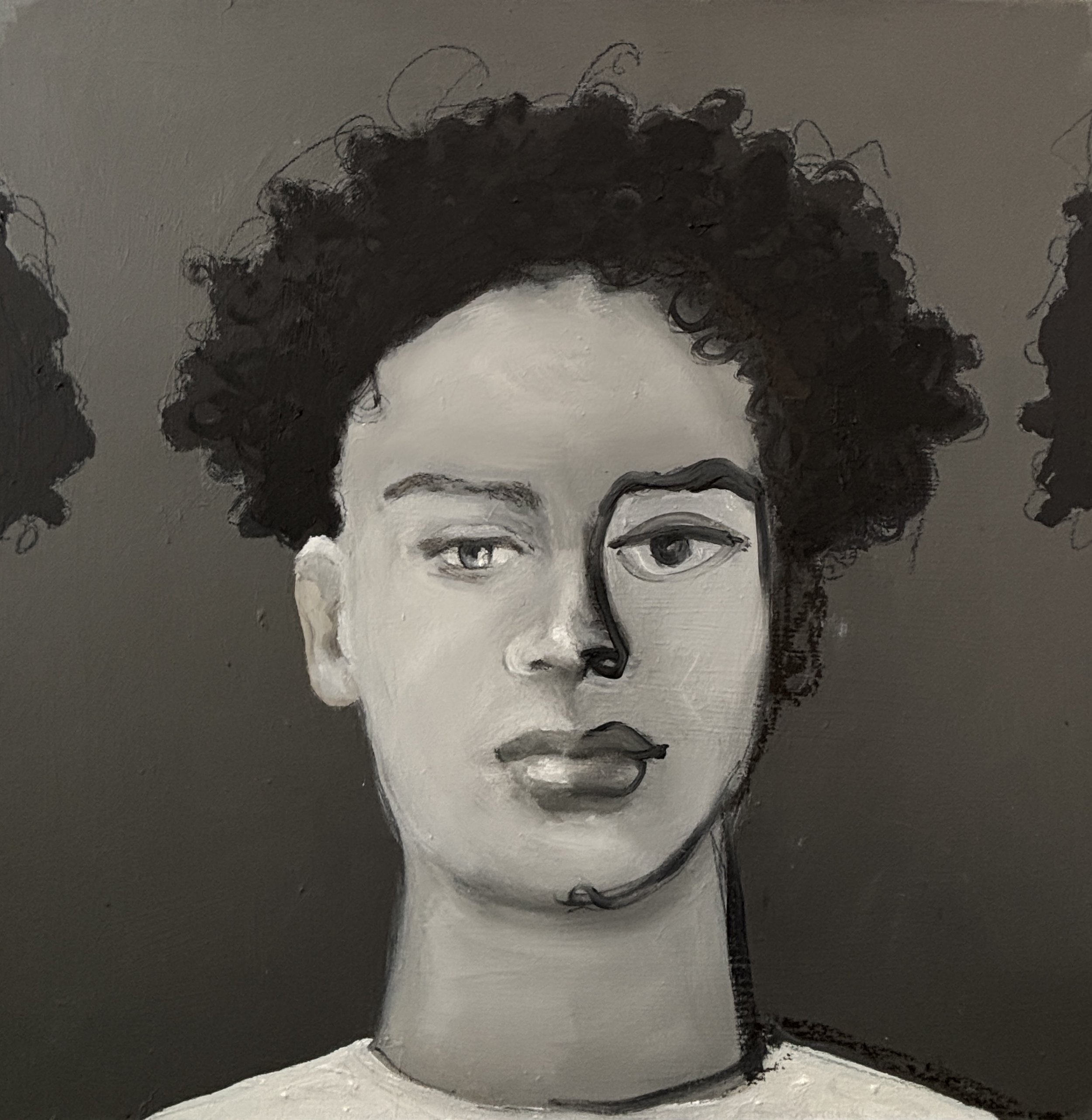 Didn't Ask Permission. 12x12". oil on panel.