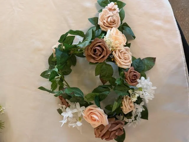 Flower Garlands 6.5ft Garden Dusty Rose Indoor use only