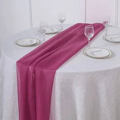 18 Fuchsia Chiffon Table Runners $5 per runner