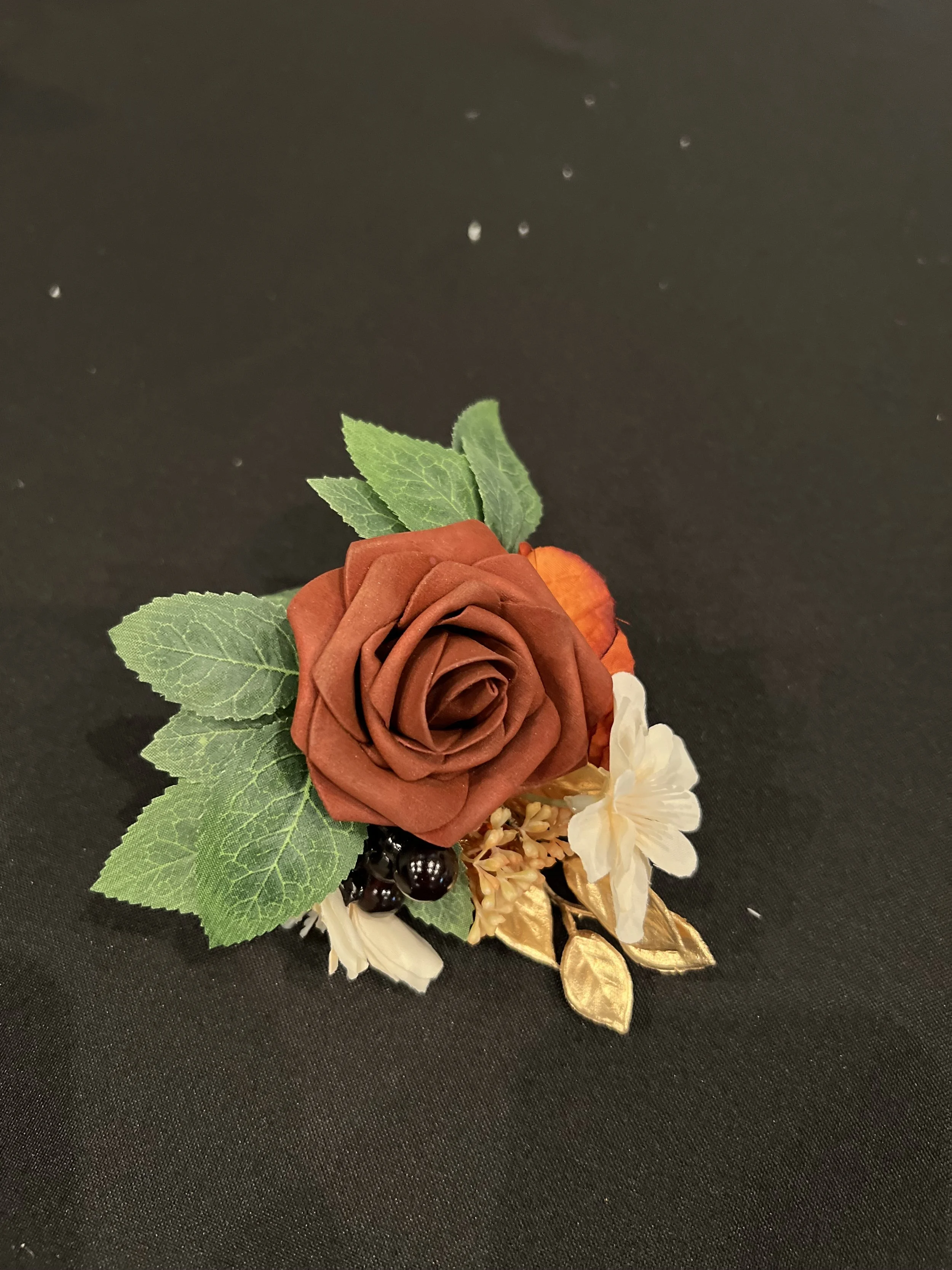 WRIST CORSAGES Terracotta ~ Rental cost $15
