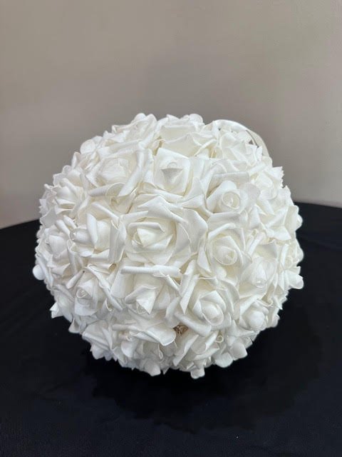 White rose ball INDOOR USE ONLY