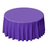 Polyester 120" Round Tablecloth Purple