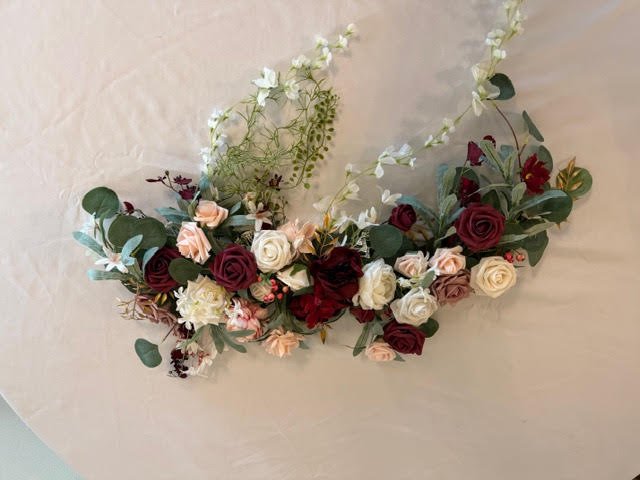 Burgundy Garland Is Exclusive Only To Couples Who Have Booked The Twin Lakes Decorating Team Or Wedding Day Coordinator.