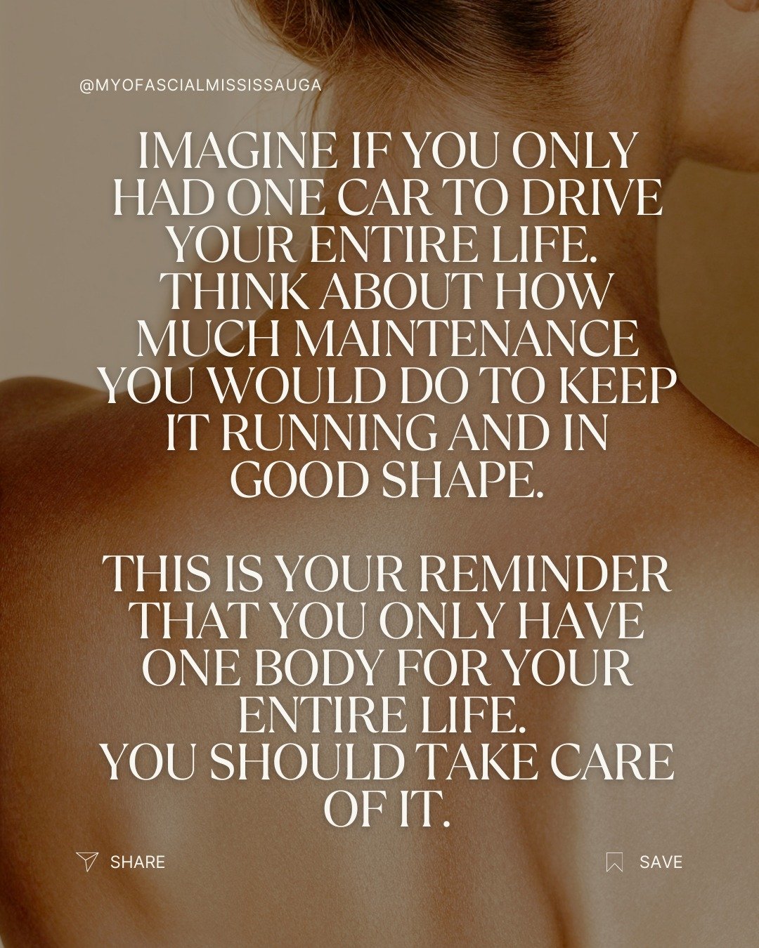 You only have one body for your entire life.
(Not just to push through&mdash;but to live, feel, and heal in.)

That body deserves regular care, gentle attention, and support that helps it adapt&mdash;not just &ldquo;maintenance&rdquo; when something 