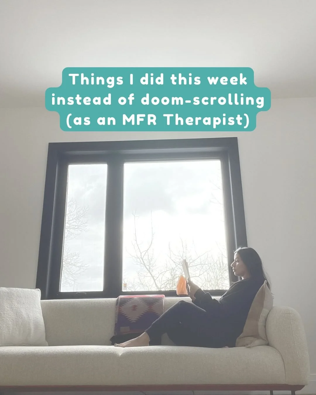 As an MFR therapist, I&rsquo;m very intentional about how I regulate my nervous system &mdash; because it supports healthy fascia, and healthy fascia supports a regulated nervous system. 

Here&rsquo;s what my week looked like off the screen:

1. Myo