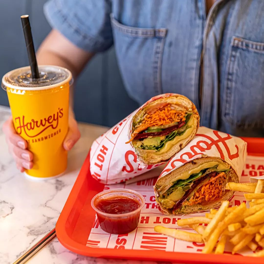 Can't go wrong with a classic salad sandwich. 🥗 

Avocado, tomato, cucumber, carrot, beetroot, red onion, green goddness dressing &amp; swiss cheese. 

#harveys #harveyshotsandwiches #parramattasquare #sydneyeats #parramatta