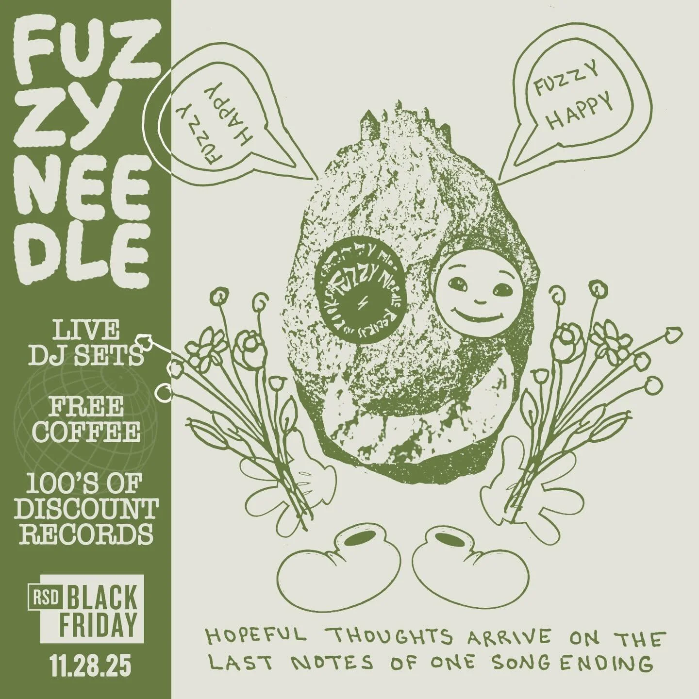 Looking forward to this Friday. Official @recordstoredayus releases, hundreds of discounted records, raffles, free beer, free coffee, and live DJ sets. We&rsquo;re open 8-6. It&rsquo;s gonna be a good one.