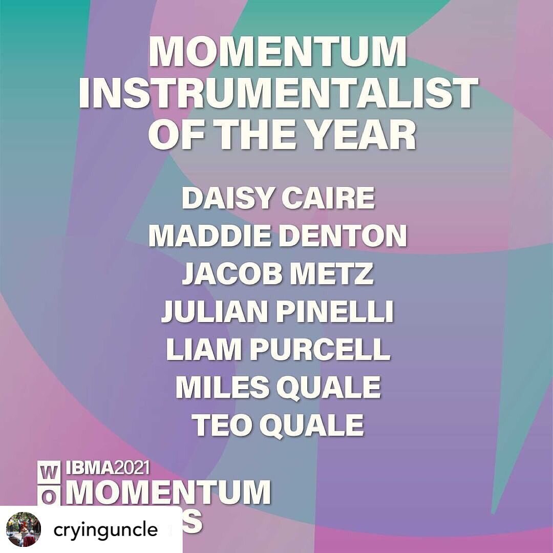 Congrats to Teo and Miles, and their other band @cryinguncle , for their IBMA Momentum Awards nominations!