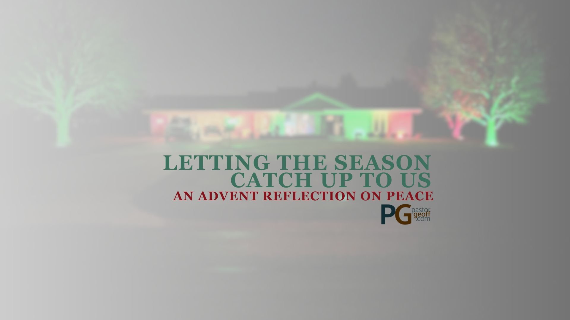 Letting the Season Catch Up to Us