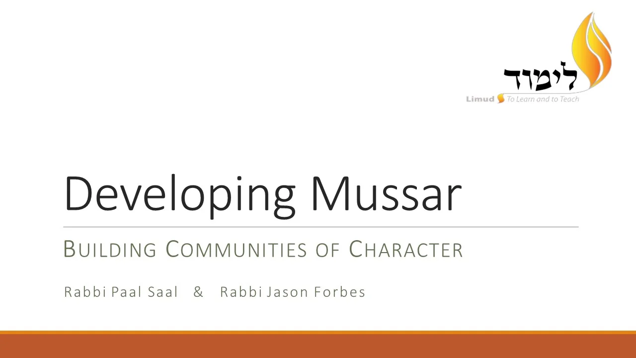 Developing Mussar class at UMJC Conference