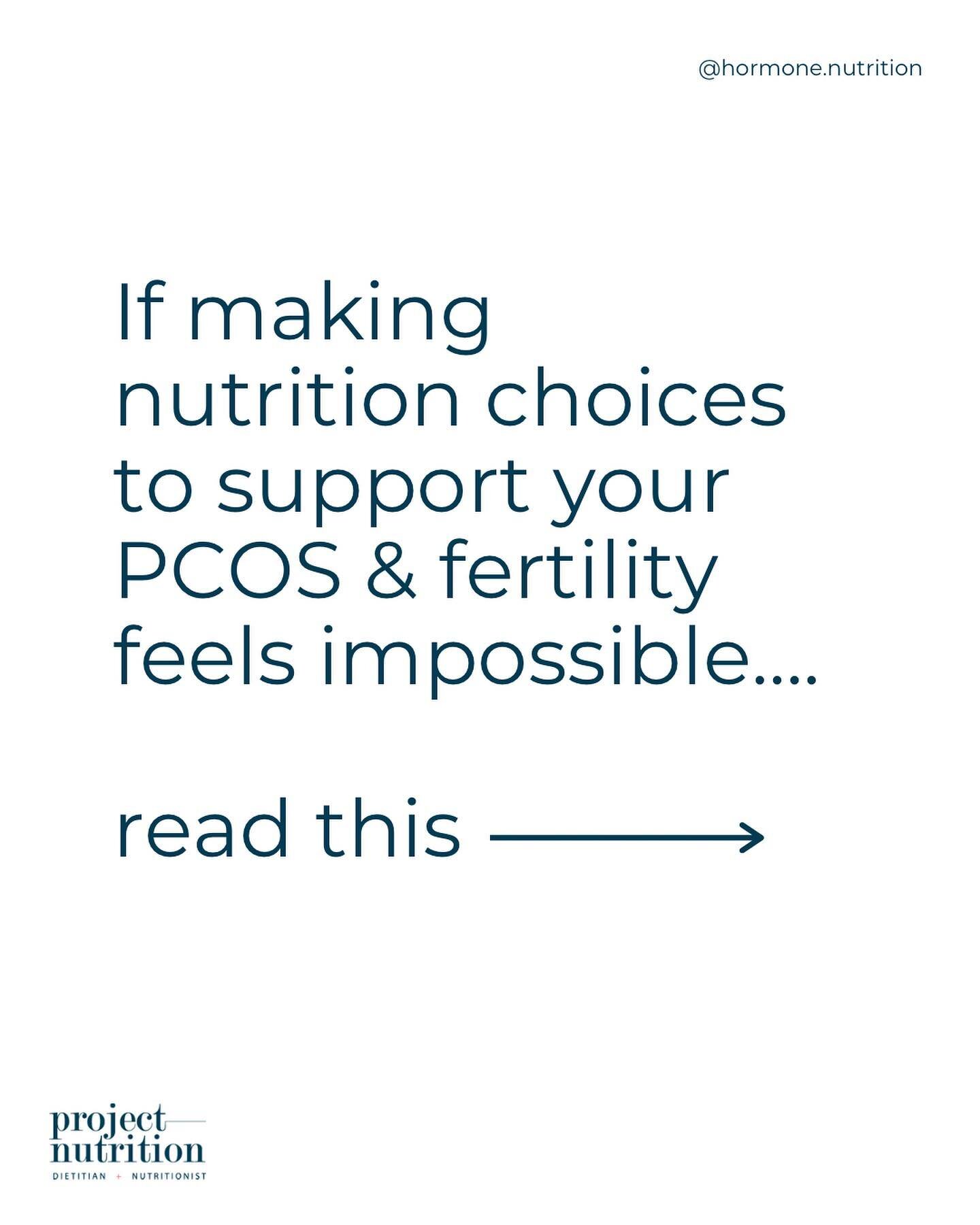 PCOS &amp; infertility overwhelm are real. ⁣But this doesn&rsquo;t have to be your reality 🧡
⁣
How do I know this? ⁣
4+ years of university education, 12+ years working as a clinical dietitian, hours of reading through the research, hours &amp; hour