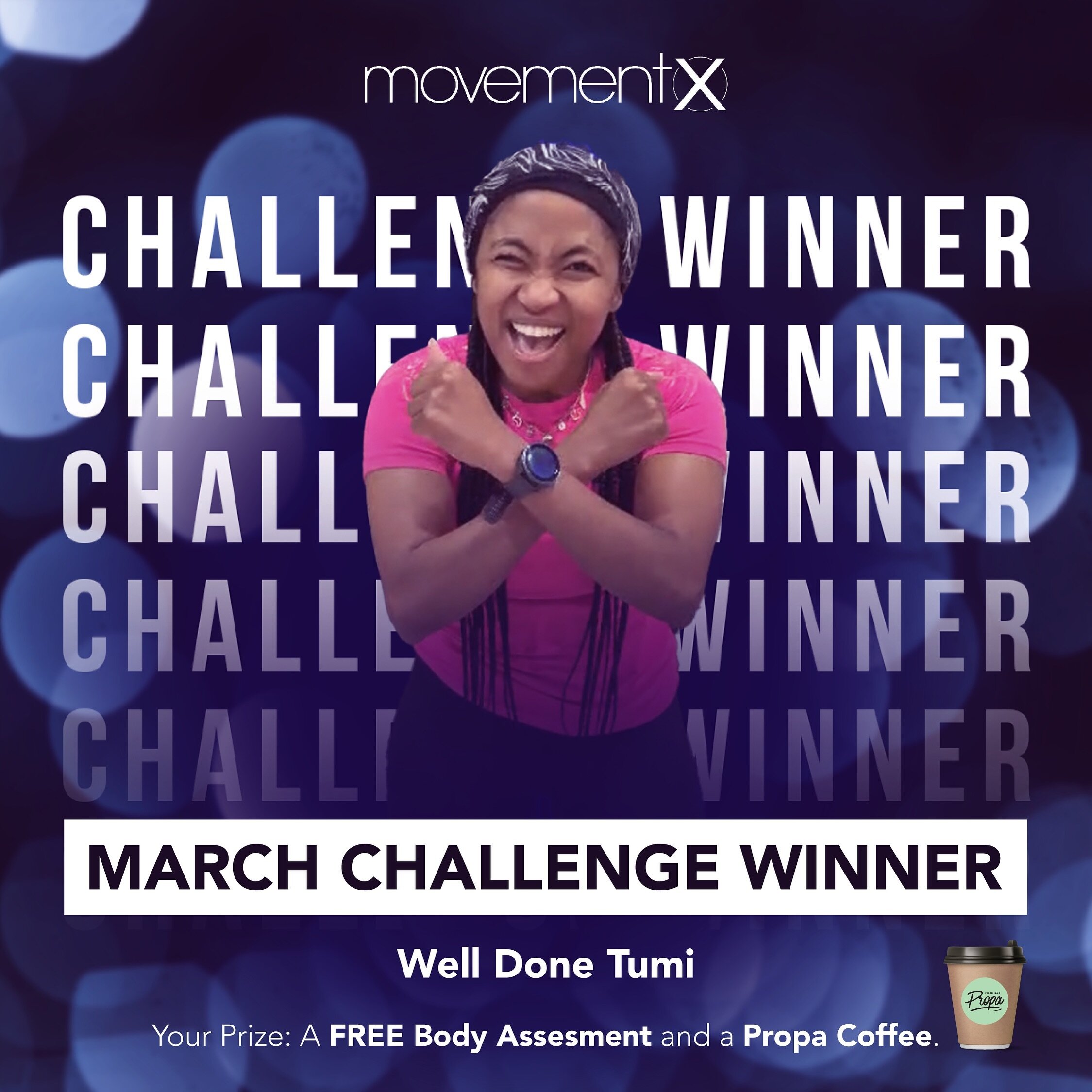 Congratulations, Tumi! You crushed the movementX March challenge &ndash; keep shining!🌟

#fitnessmotivation #fitnesschallenge #movementxbedfordview #bedfordview