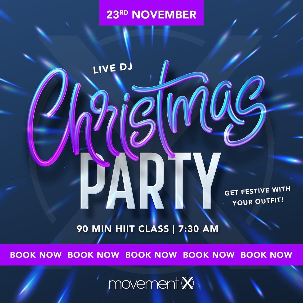 Mark your calendars: 23rd November is our Christmas Class! 🎄

💪 A 90-min killer HIIT workout
🎧 Pumped by beats from our Live DJ
🎅 Come dressed in your festive best!

Let&rsquo;s sleigh those fitness goals and end the year strong.
Book your spot n