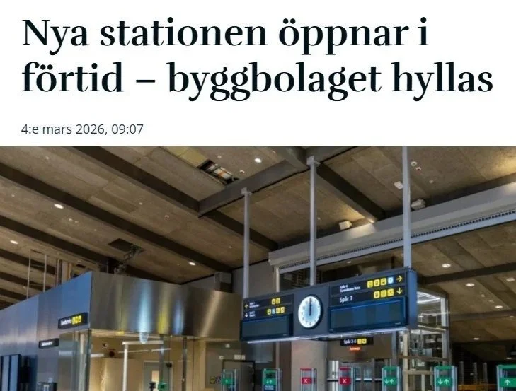 Öppnar i förtid - Byggbolag hyllas