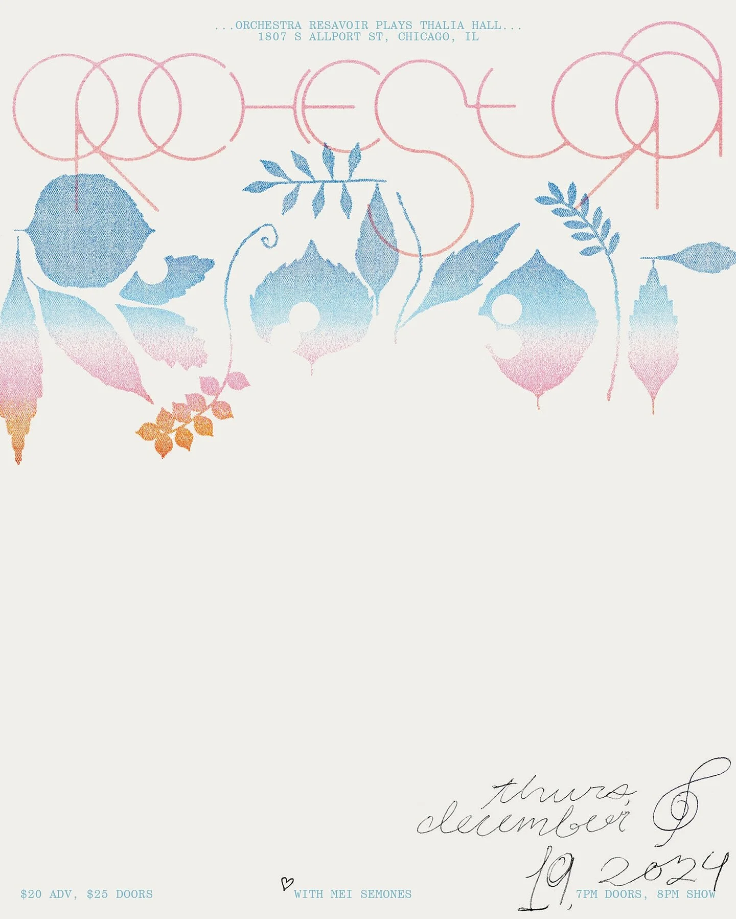 The largest iteration of @resavoir to date will fill Pilsen&rsquo;s @thaliahallchicago with extra large fresh arrangements of music from their two albums on December 19th. @mei_semones visits from NYC to set the tone for the night ✨
Tickets are on sa