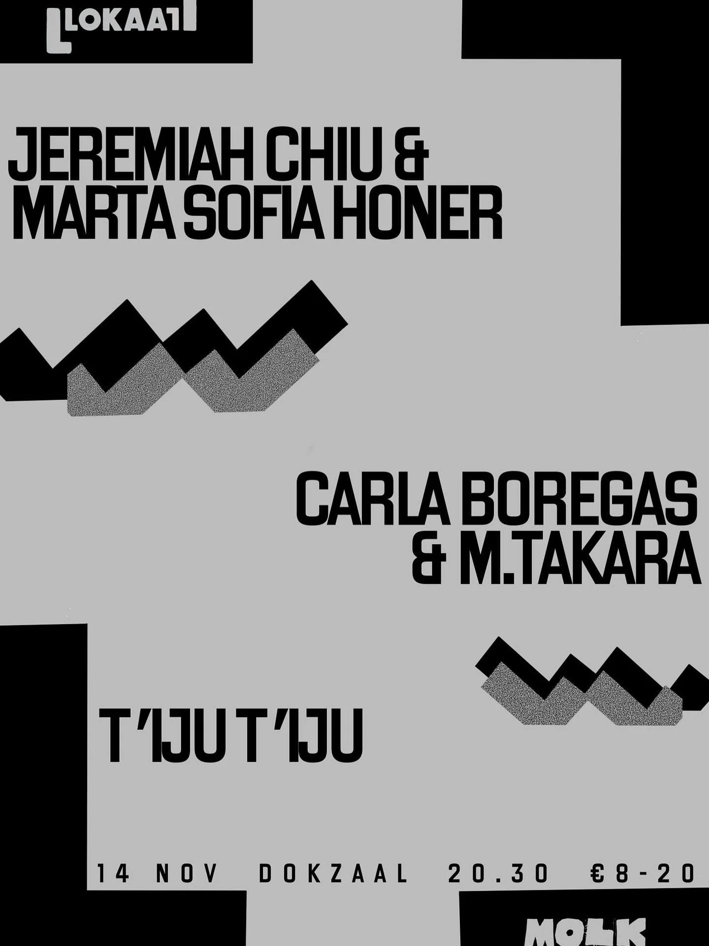 AMSTERDAM TONIGHT @jeremiahchiu &amp; @mmartassofia play the legendary @molk_factory w/ @mtakarara &amp; @carlaboregas !!!

big love to @ibelisseguardiaferragutti &amp; @frank_rosaly for hosting and setting up this show
