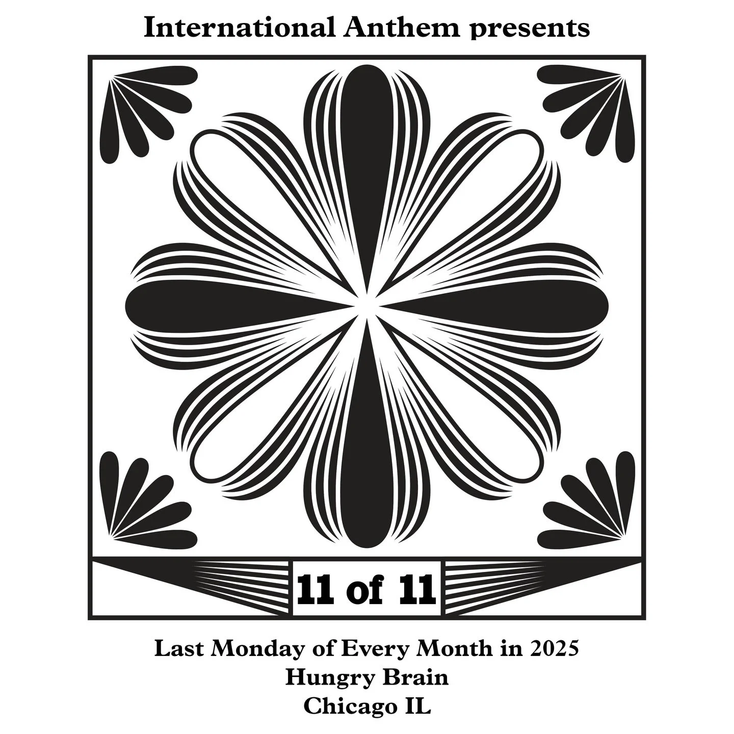 We&rsquo;ve reached the finale of our 𝟏𝟏𝐨𝐟𝟏𝟏 residency at the @hungrybrainchicago and we&rsquo;re ending it just like we started it .. by celebrating our eleventh year, focusing on an album from our catalog, hosting a deep listening of it and i