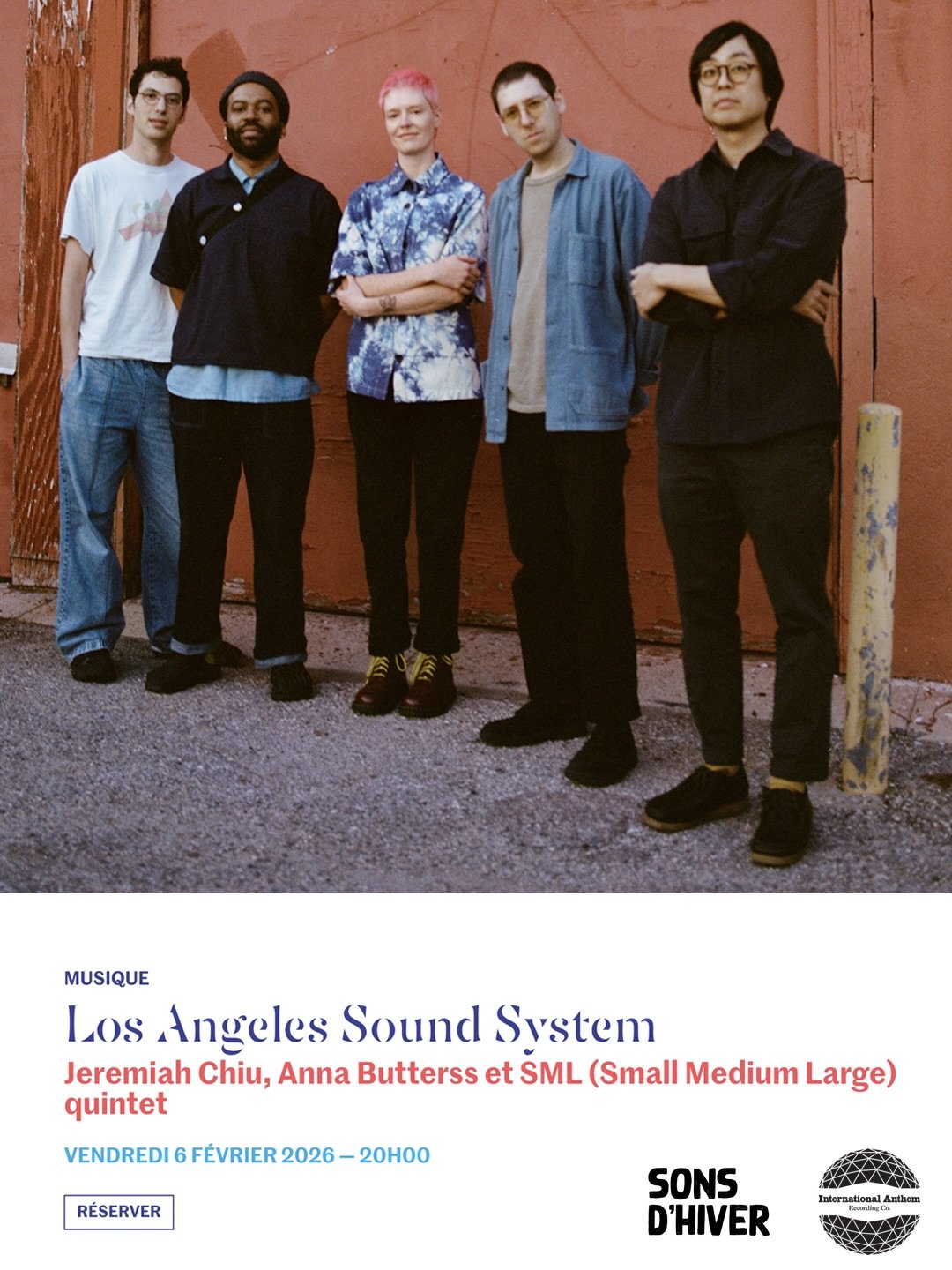 PARIS FRANCE this FRIDAY NIGHT February 6... 𝗟𝗢𝗦 𝗔𝗡𝗚𝗘𝗟𝗘𝗦 𝗦𝗢𝗨𝗡𝗗 𝗦𝗬𝗦𝗧𝗘𝗠 presented by @festivalsonsdhiver &amp; International Anthem at Th&eacute;&acirc;tre de la Cit&eacute; internationale !!! Performances by @sml.band , @butterssc