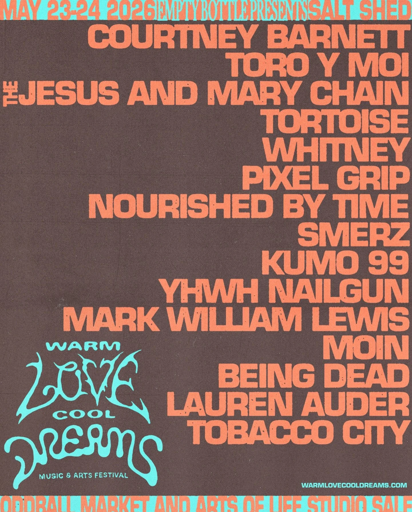 @trts on a stacked line up for the return of @warmlovecooldreams @saltshedchicago !!!

Tickets are on sale NOW, link in bio 🦂