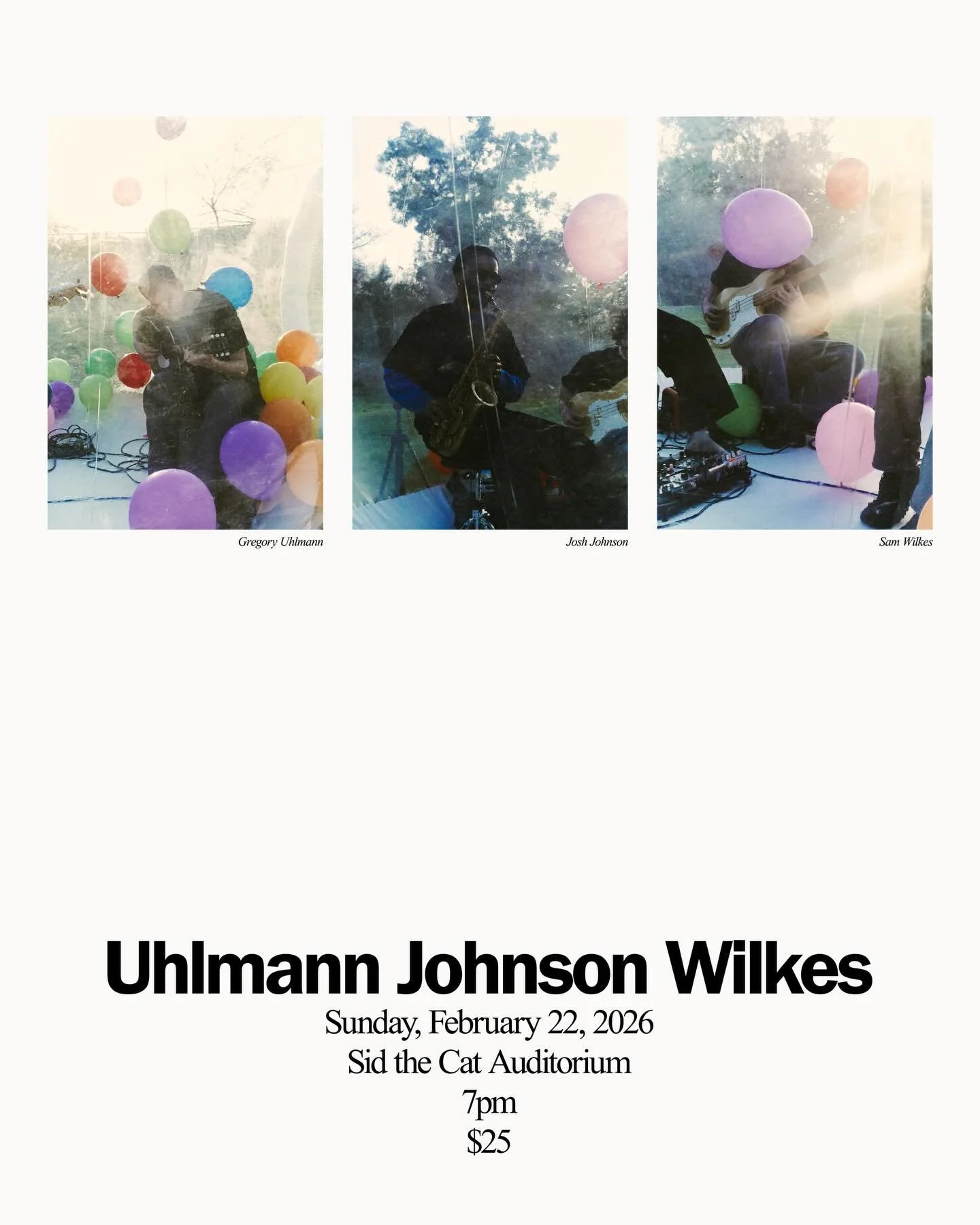 theee great vibes triumvirate @gregoryuhlmann / @joshuaajohn / @s.wilkes.music perform this Sunday in South Pasadena CA at the new @sidthecatauditorium lucky few tickets still available don&rsquo;t miss !!!