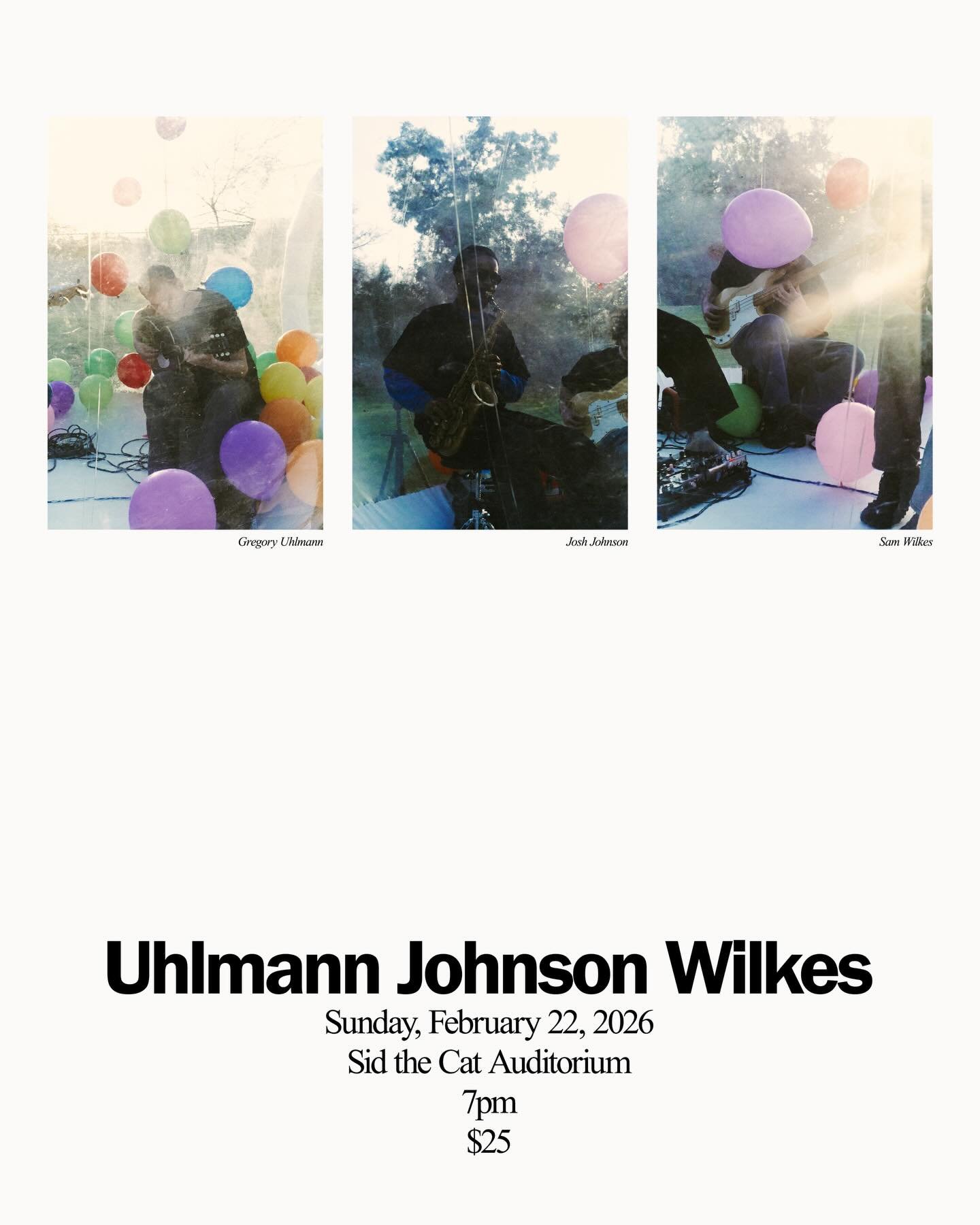 theee great vibes triumvirate @gregoryuhlmann / @joshuaajohn / @s.wilkes.music perform this Sunday in South Pasadena CA at the new @sidthecatauditorium lucky few tickets still available don&rsquo;t miss !!!