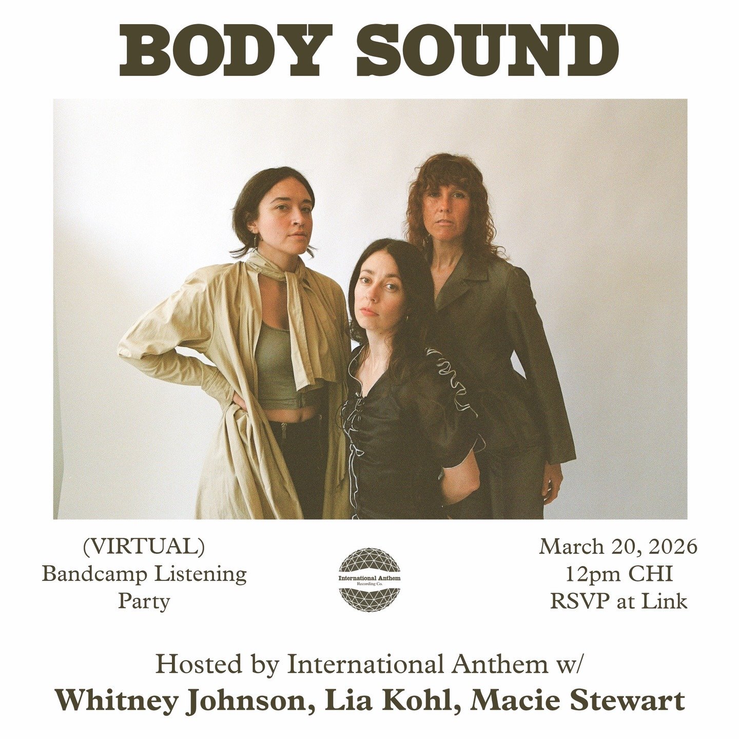 [VIRTUAL] BODY SOUND Bandcamp Listening Party