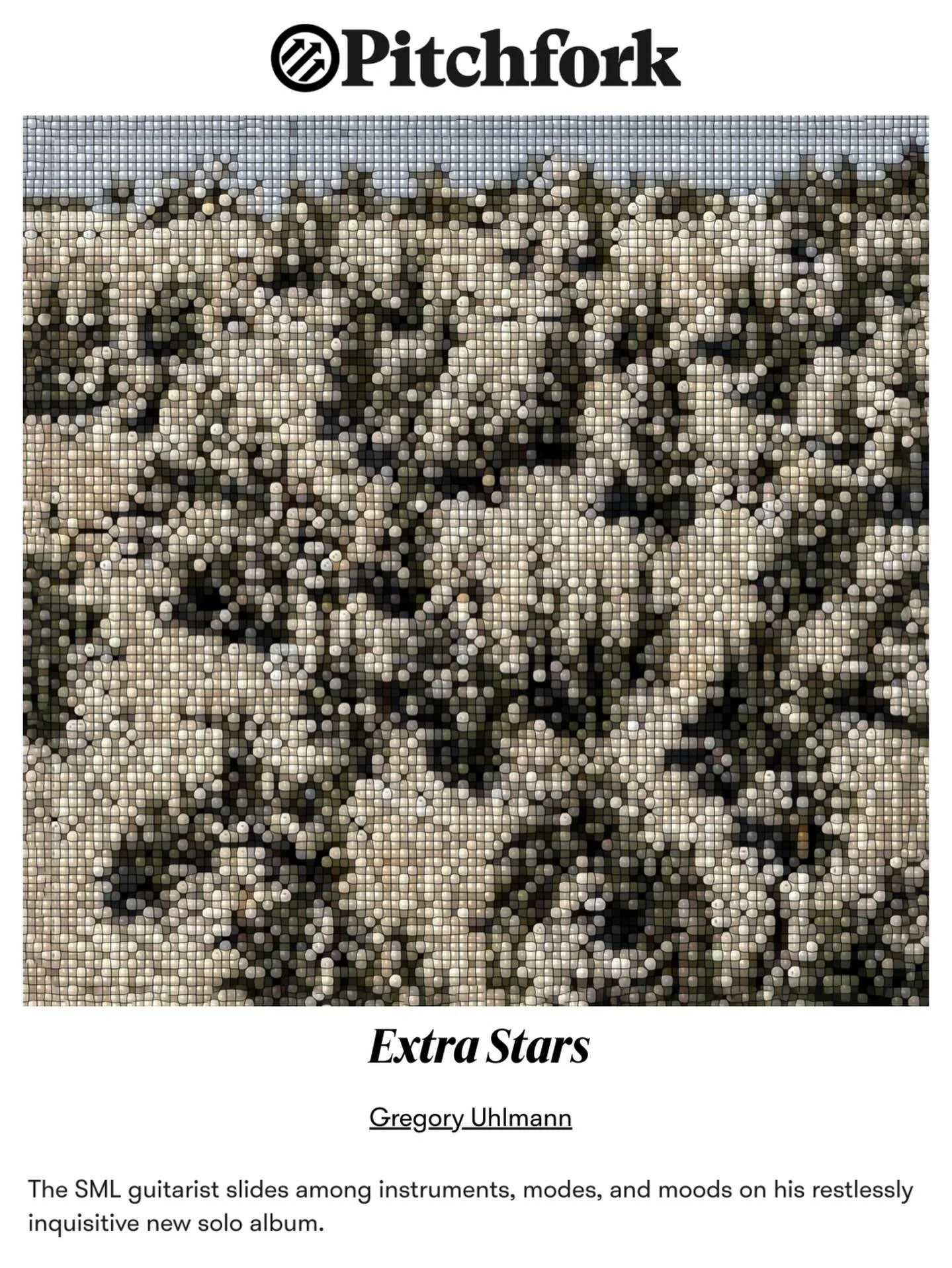 Beautiful words on @gregoryuhlmann&rsquo;s Extra Stars in @pitchfork today, c/o the great @currincy >> &ldquo;Extra Stars is Uhlmann&rsquo;s most stirring exploration of identity yet, because he so thoroughly slides among instruments, modes, an