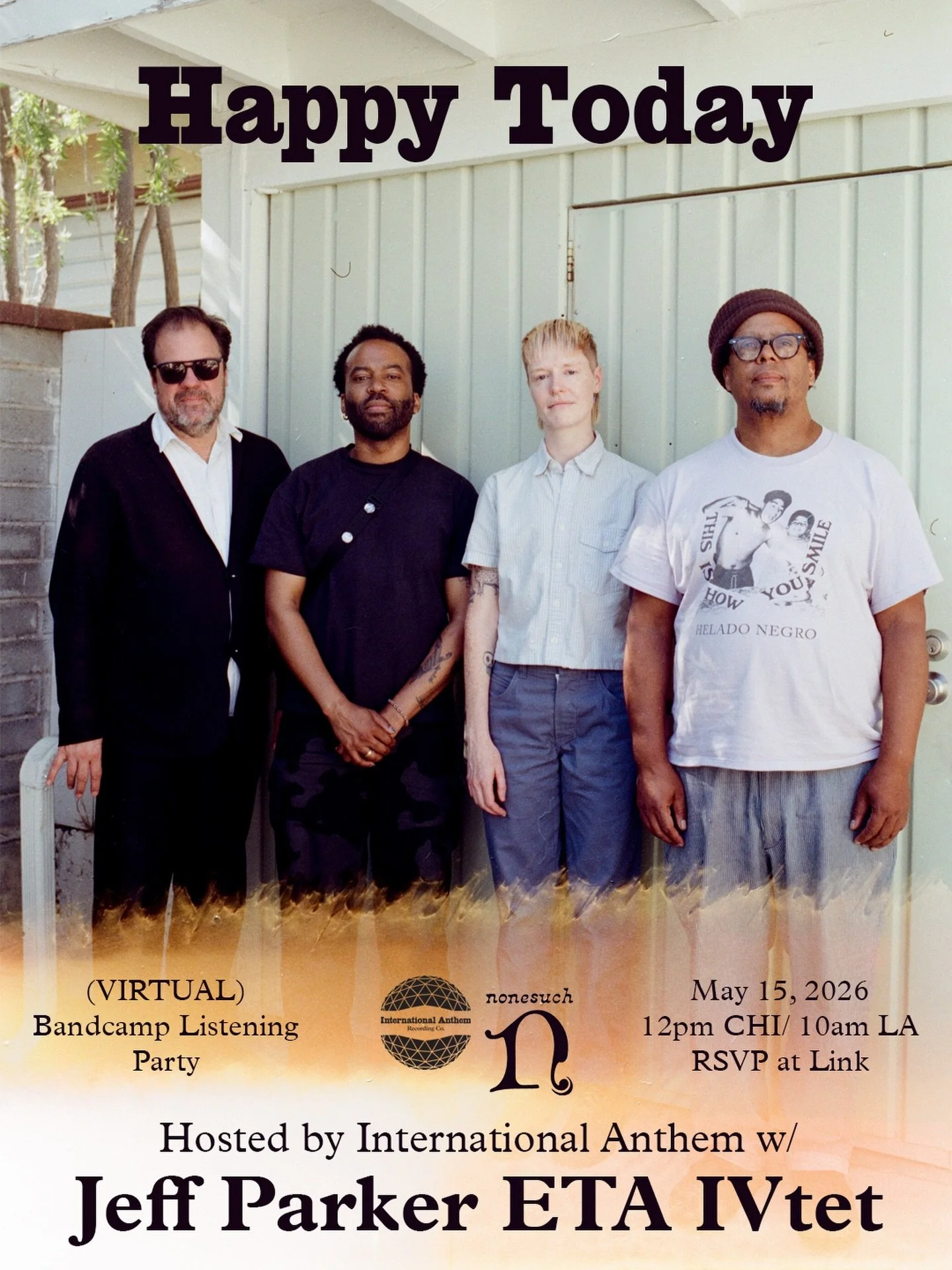 Join @jeffparkersounds , @buttersscup , @joshuaajohn and mmmaaayyybeee Jay Bellerose along with the IARC crew in the chat as we listen to 𝐇𝐚𝐩𝐩𝐲 𝐓𝐨𝐝𝐚𝐲 in its entirety on its Release Day TOMORROW !!

RSVP at Link in Bio <3